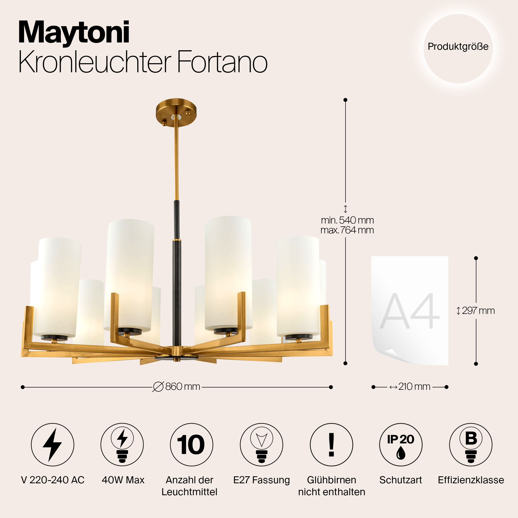 картинка Подвесная люстра Maytoni Fortano MOD089PL-10BS магазин pro-decor.kz являющийся официальным дистрибьютором в Казахстане картинка Подвесная люстра Maytoni Fortano MOD089PL-10BS от магазина pro-decor.kz