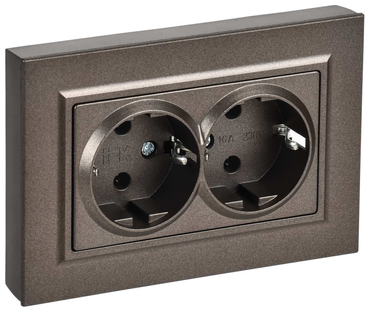 картинка BRITE Роз 2-я с з/к без з/ш пл 16А в сб РСПл12-3-БрТБ бр IEK магазин pro-decor.kz являющийся официальным дистрибьютором в Казахстане картинка BRITE Роз 2-я с з/к без з/ш пл 16А в сб РСПл12-3-БрТБ бр IEK от магазина pro-decor.kz