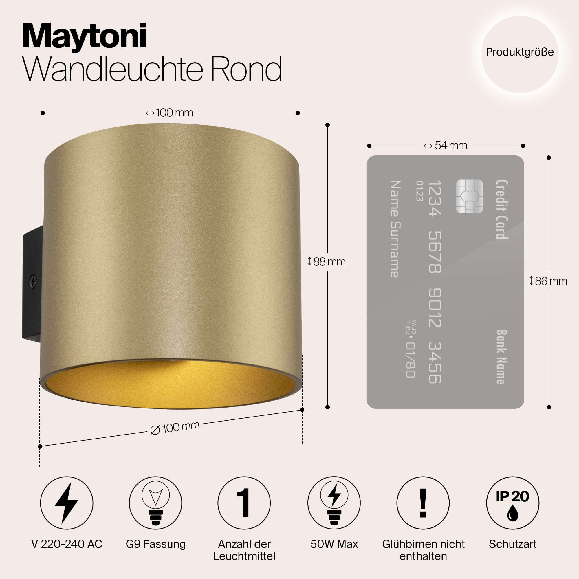 картинка Бра Maytoni Rond C066WL-01MG магазин pro-decor.kz являющийся официальным дистрибьютором в Казахстане картинка Бра Maytoni Rond C066WL-01MG от магазина pro-decor.kz