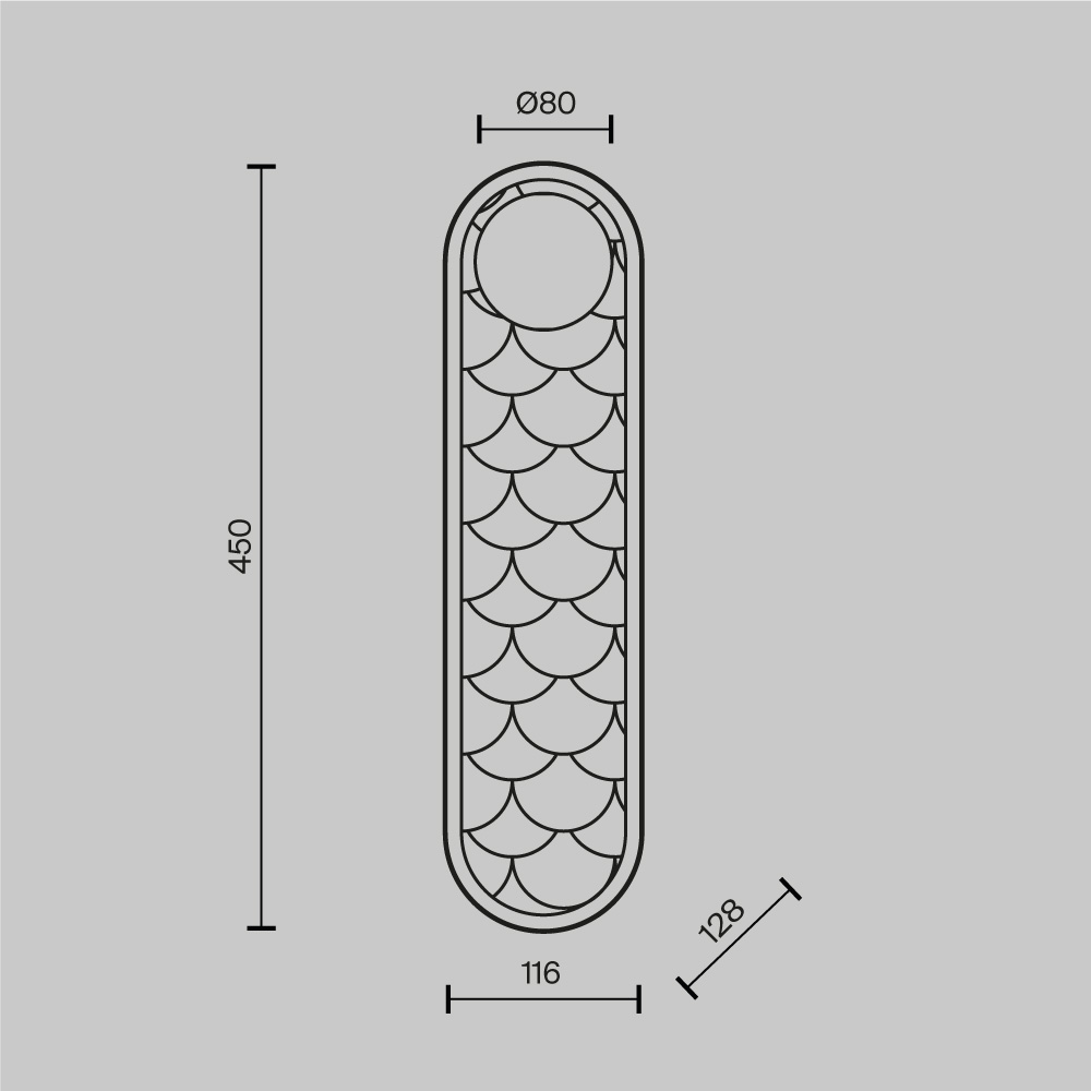 картинка Настенный светильник (бра) Maytoni MOD473WL-L25BSK Perlamour от магазина pro-decor.kz