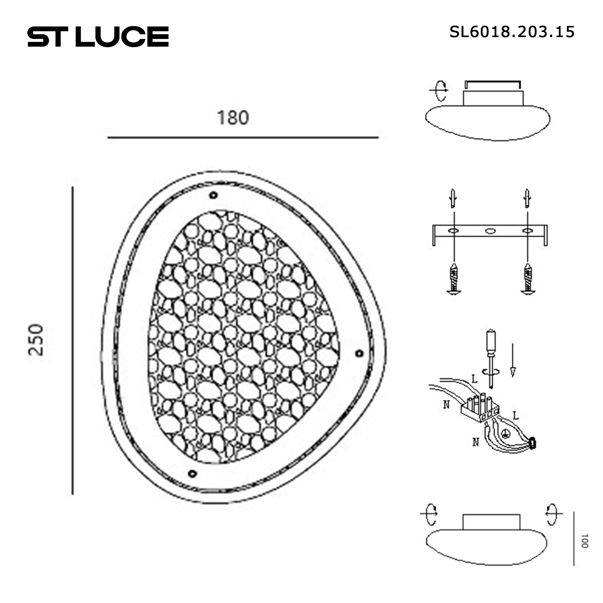 картинка SL6018.203.15 Светильник настенный ST-Luce ENIGMA от магазина pro-decor.kz
