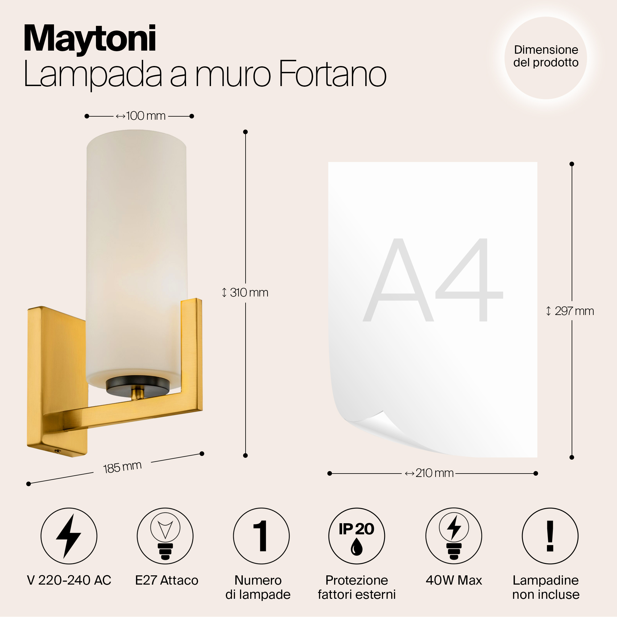 картинка Бра Maytoni Fortano MOD089WL-01BS магазин pro-decor.kz являющийся официальным дистрибьютором в Казахстане картинка Бра Maytoni Fortano MOD089WL-01BS от магазина pro-decor.kz