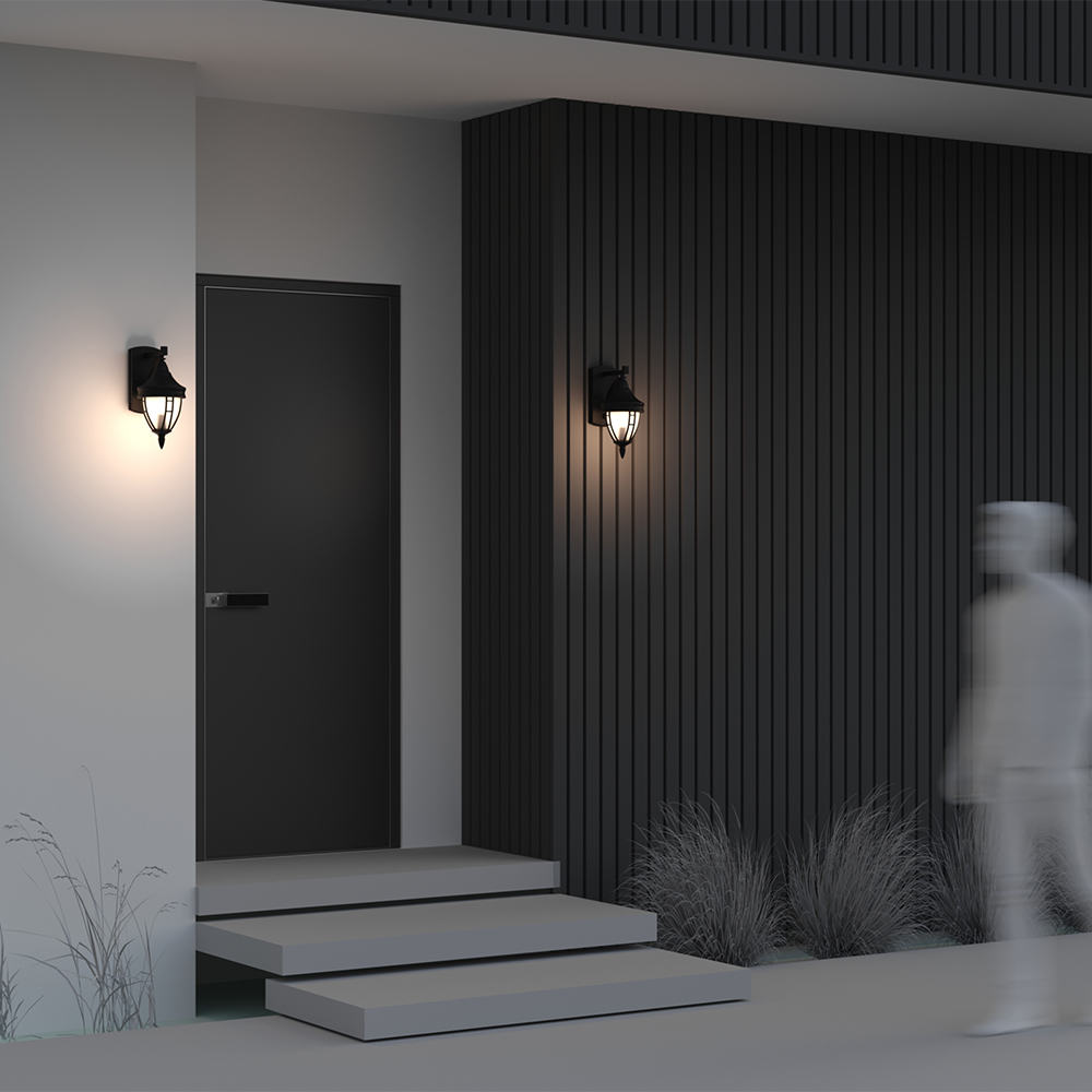 картинка Уличный настенный светильник Maytoni Novara O027WL-01B от магазина pro-decor.kz