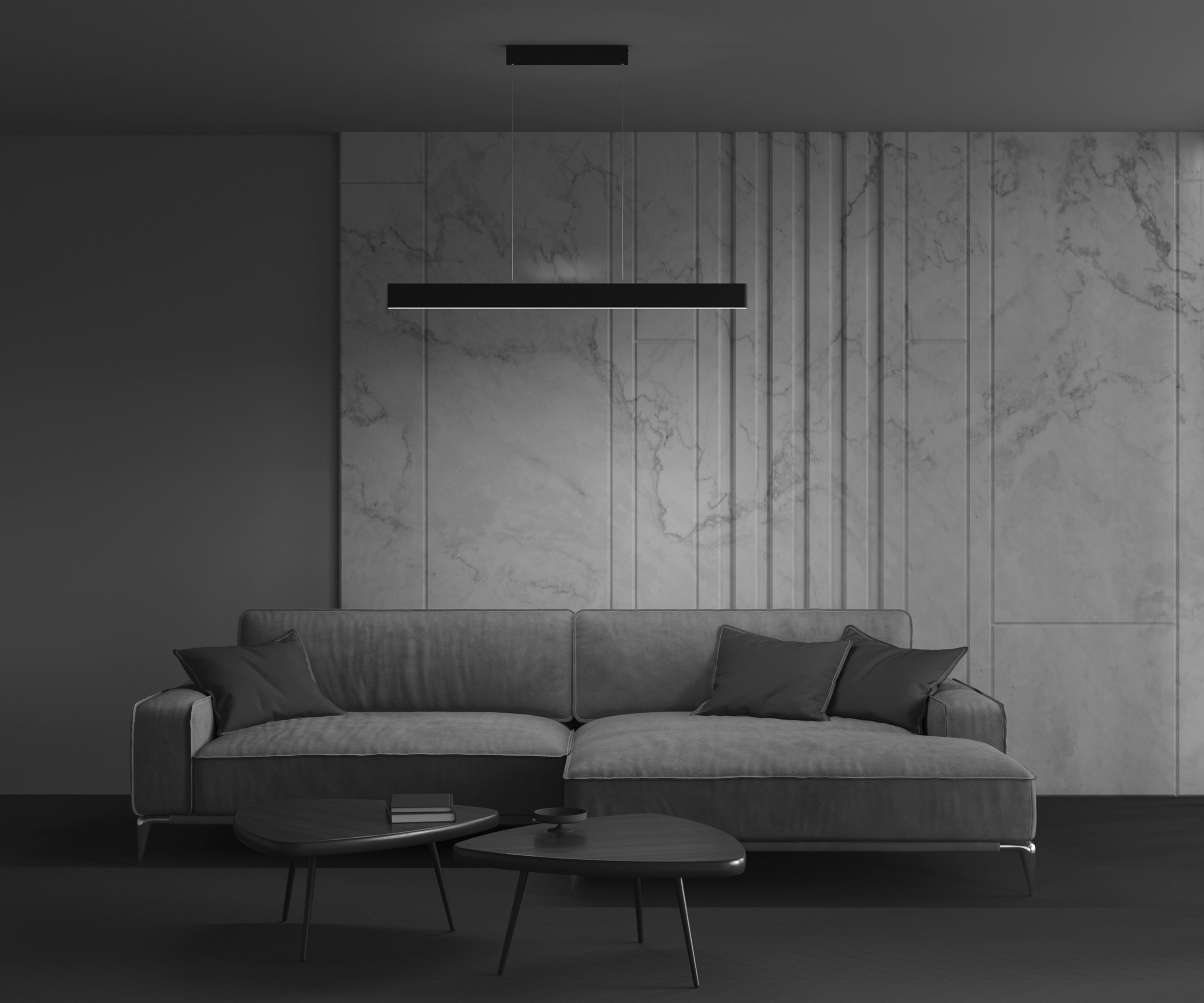картинка Подвесной светодиодный светильник Maytoni Step P010PL-L30B от магазина pro-decor.kz