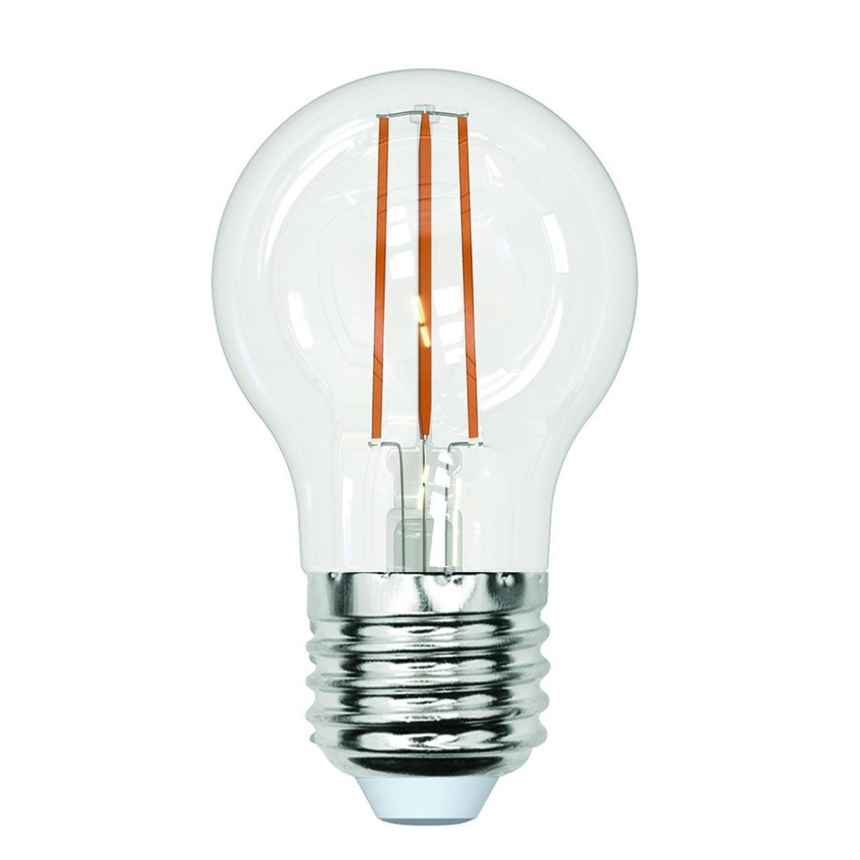 картинка LED-G45-13W/3000K/E27/CL PLS02WH Лампа светодиодная. Форма "шар", прозрачная. Серия Sky. Теплый белый свет (3000К). Картон. ТМ Uniel. от магазина Svet.kz