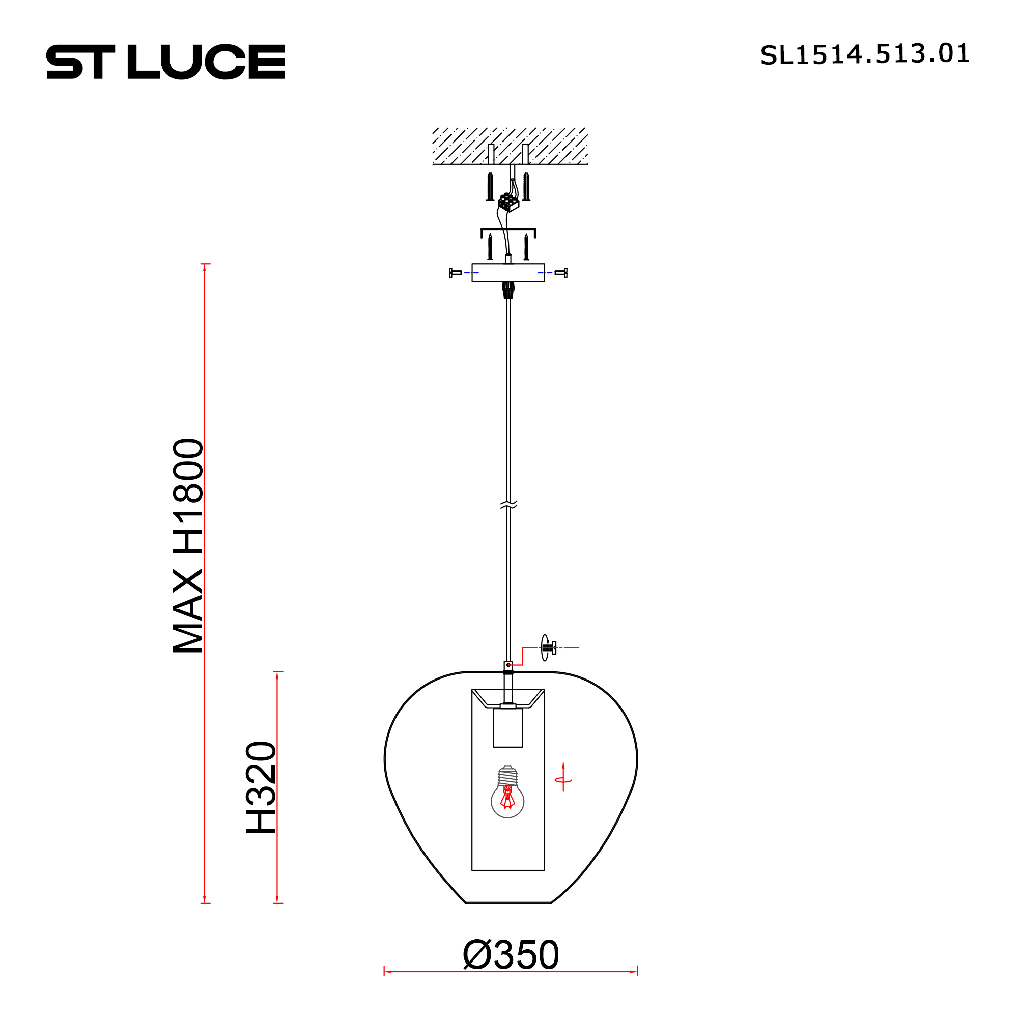 картинка SL1514.513.01 Светильник подвесной ST-Luce  от магазина pro-decor.kz