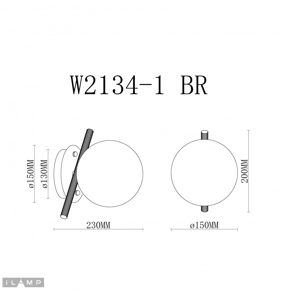 картинка Светильник настенный iLamp Golden W2134-1 BR магазин pro-decor.kz являющийся официальным дистрибьютором в Казахстане картинка Светильник настенный iLamp Golden W2134-1 BR от магазина pro-decor.kz