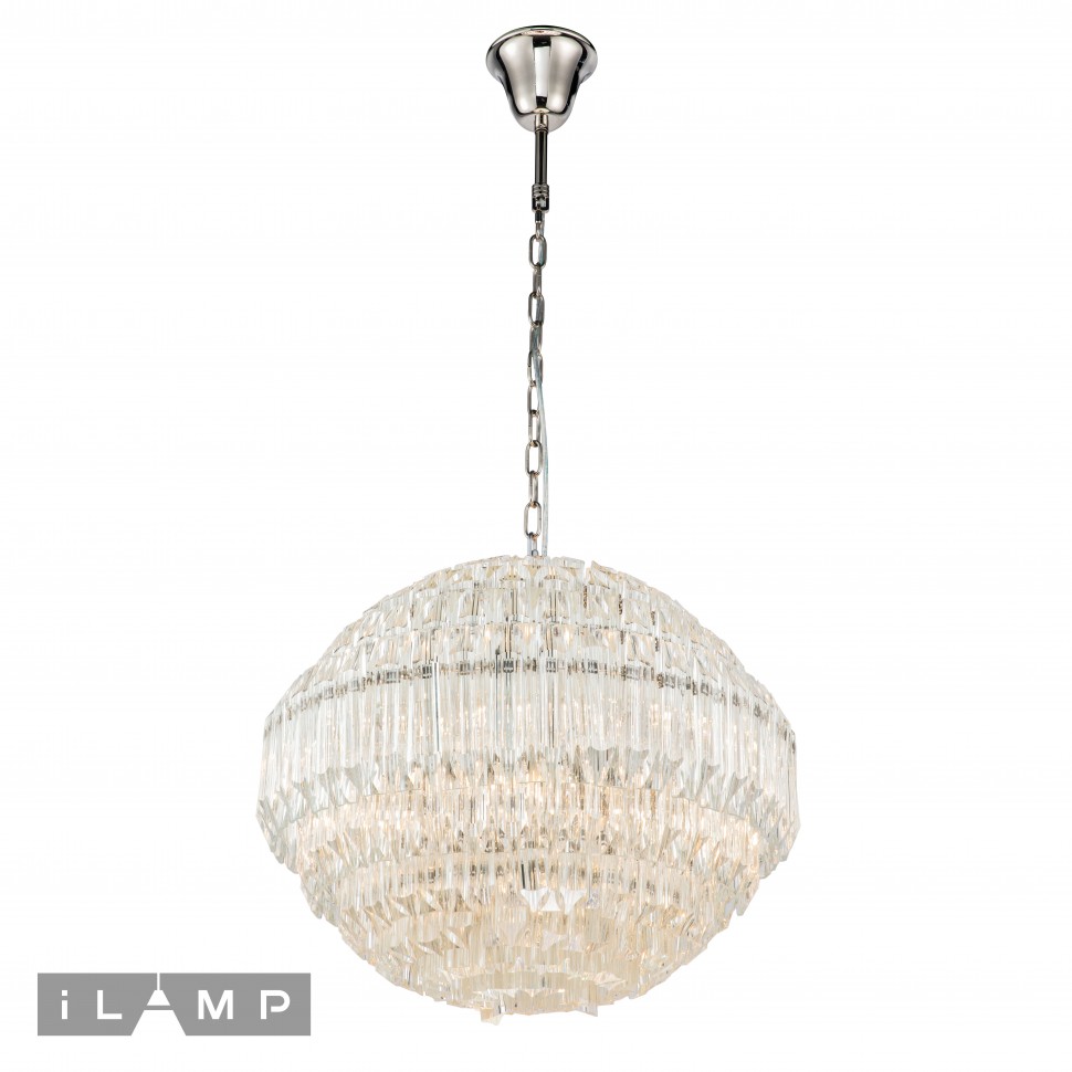картинка Подвесная люстра iLamp Manhattan 103D-10 Nickel от магазина pro-decor.kz