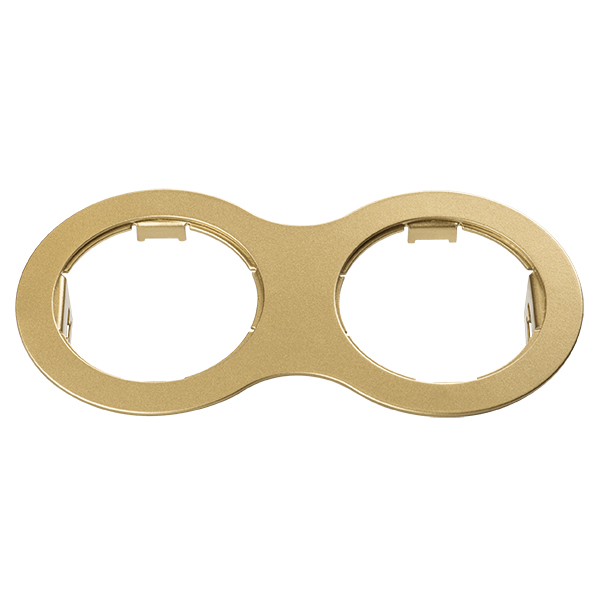 картинка 214623 Рамка DOMINO Double ROUND MR16 ЗОЛОТО  в комплекте от магазина pro-decor.kz