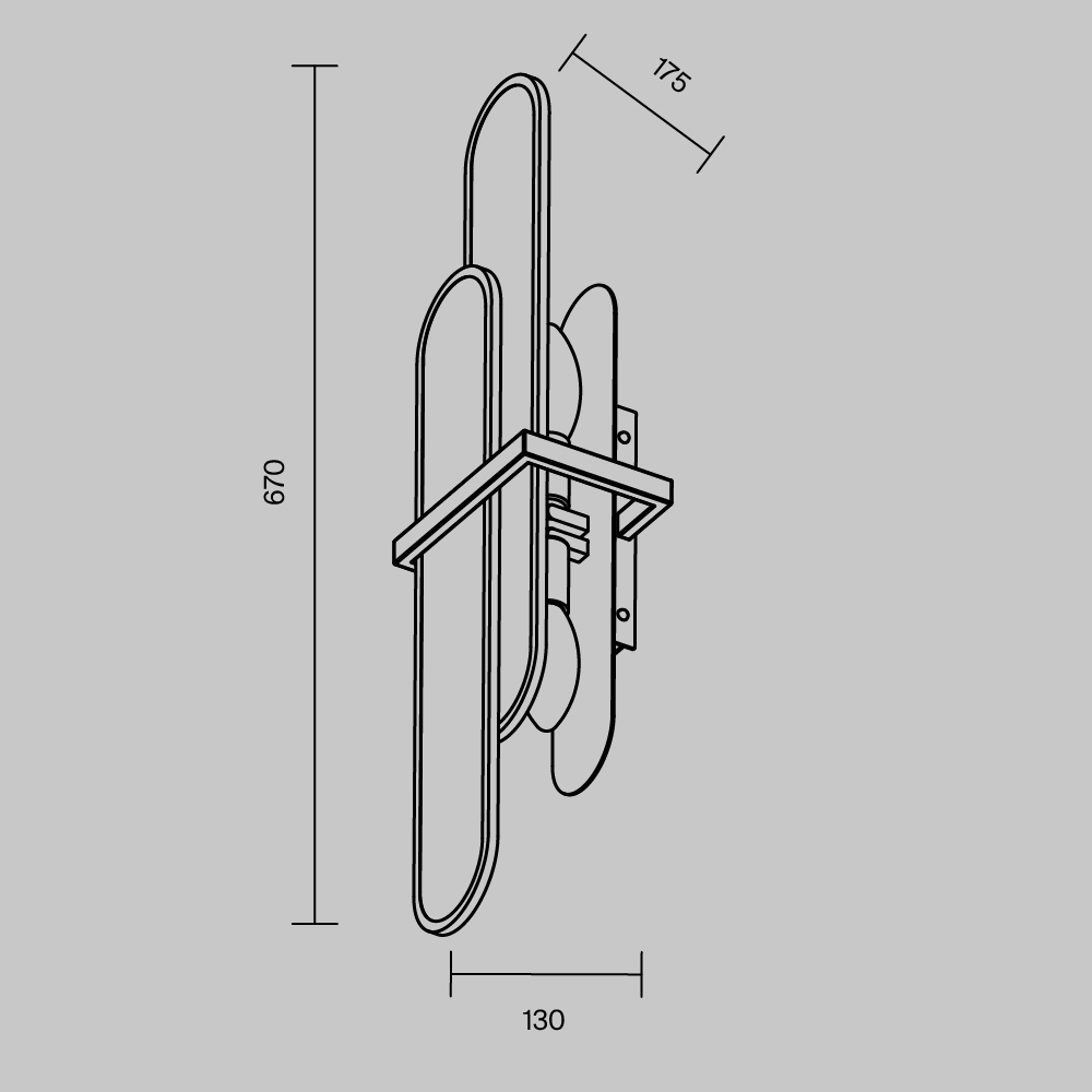 картинка Настенный светильник (бра) Maytoni MOD099WL-02G1 от магазина pro-decor.kz