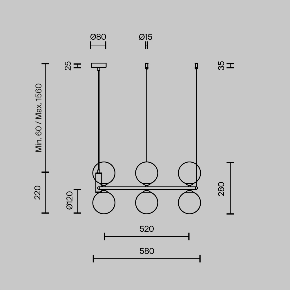 картинка Подвесной светильник Maytoni MOD013PL-06BS1 Ring от магазина pro-decor.kz