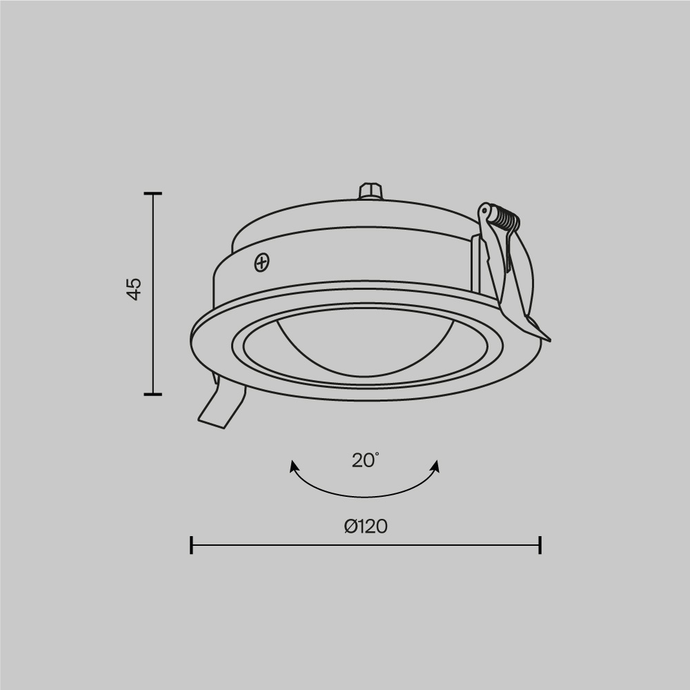 картинка Встраиваемый светильник Technical DL105-12W3K-B от магазина pro-decor.kz