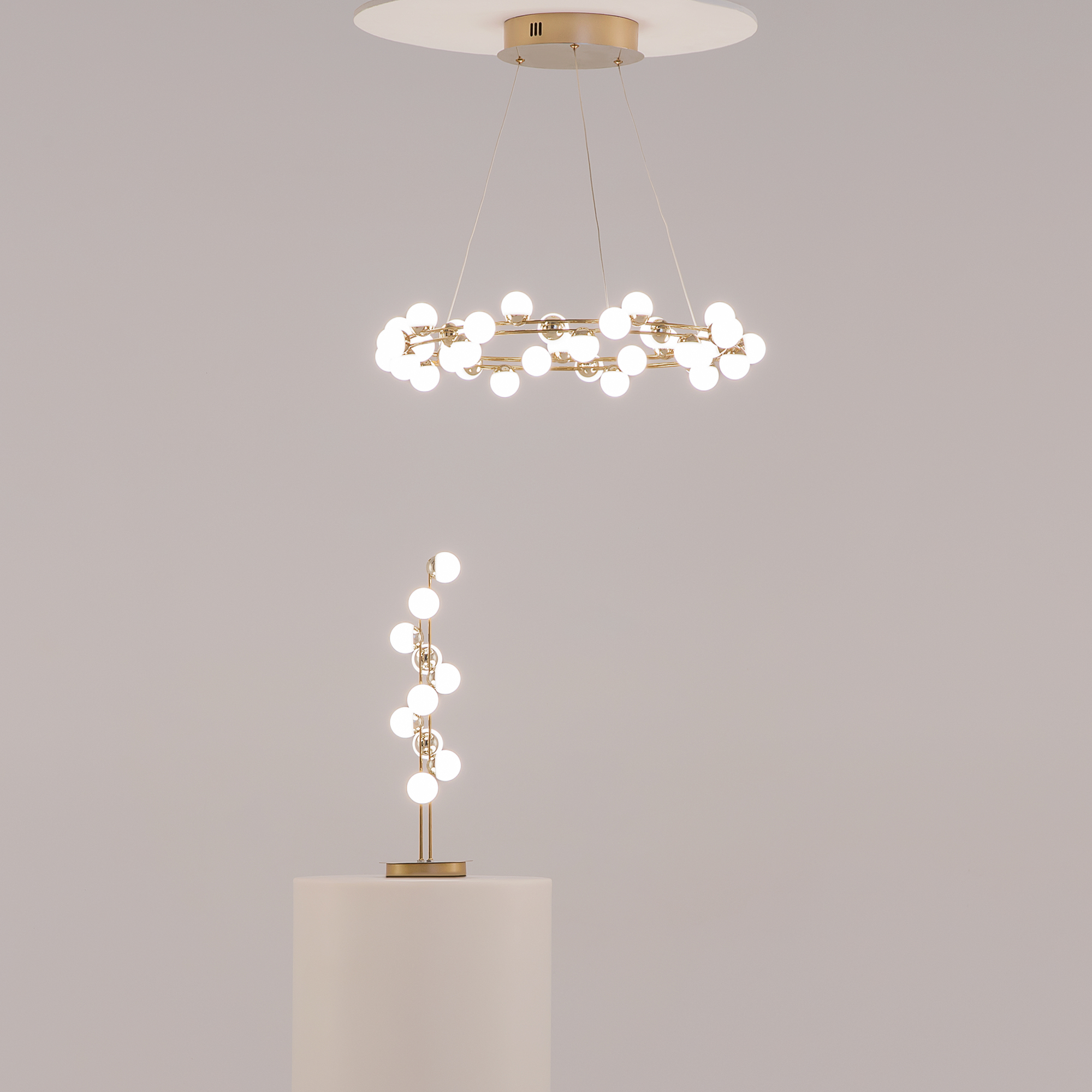 картинка Подвесная светодиодная люстра Maytoni Tessara MOD081PL-L50G3K от магазина pro-decor.kz