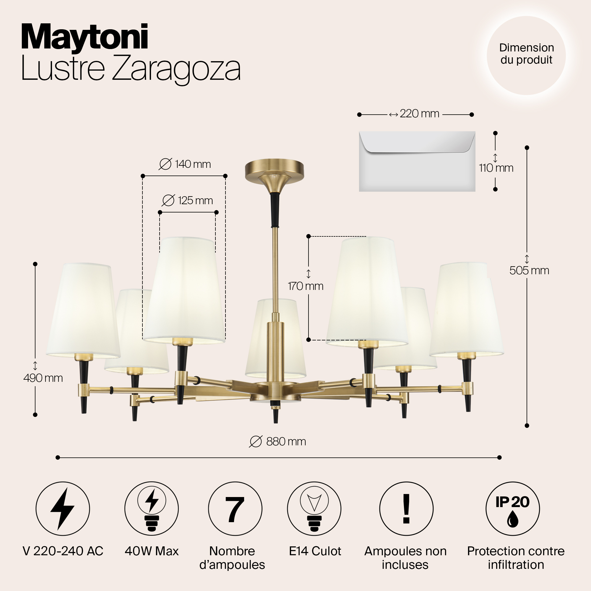 картинка Подвесная люстра Maytoni Zaragoza H001CL-07BS магазин pro-decor.kz являющийся официальным дистрибьютором в Казахстане картинка Подвесная люстра Maytoni Zaragoza H001CL-07BS от магазина pro-decor.kz