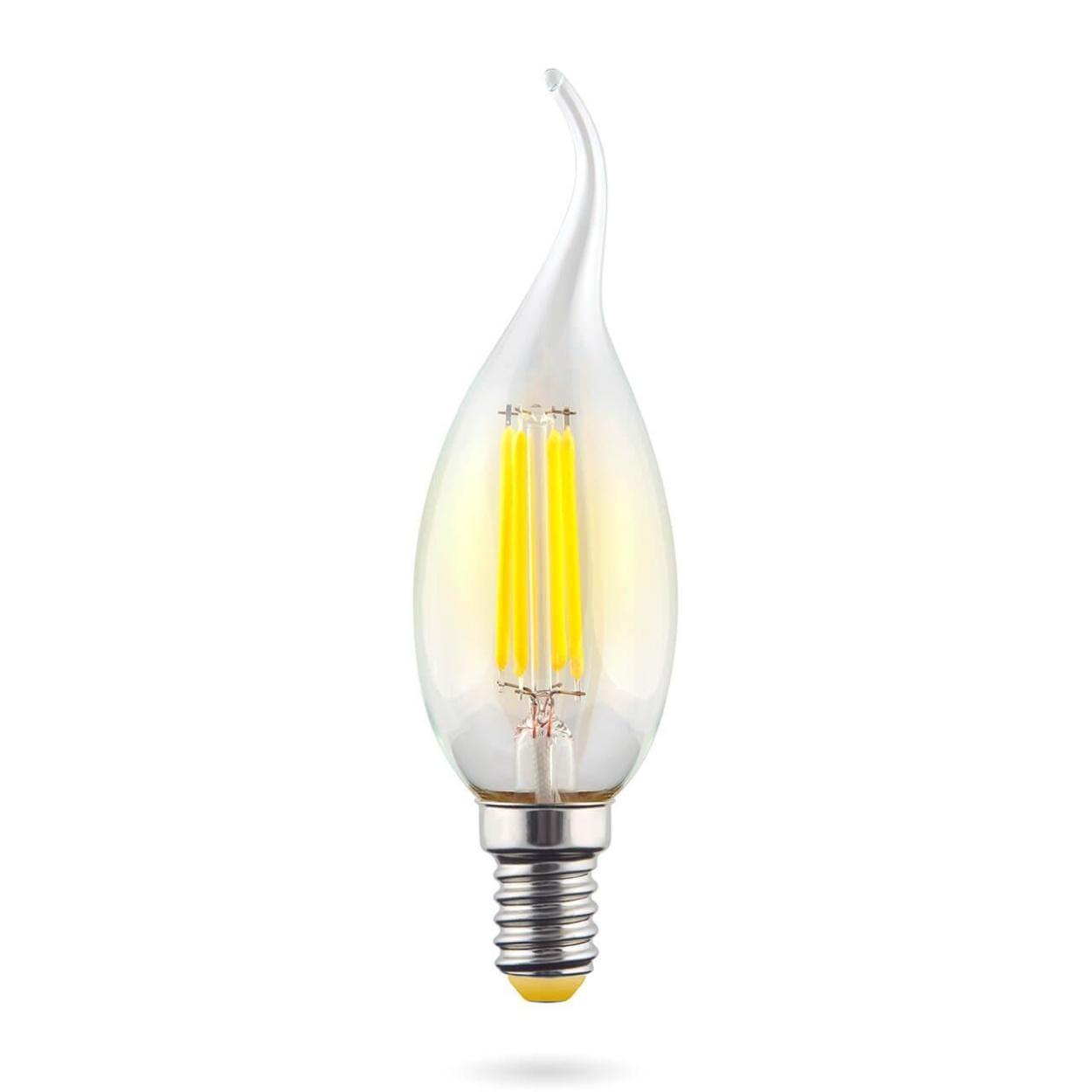 картинка Лампа светодиодная филаментная Voltega E14 6W 4000К прозрачная VG10-CW1E14cold6W-F 7018 от магазина pro-decor.kz