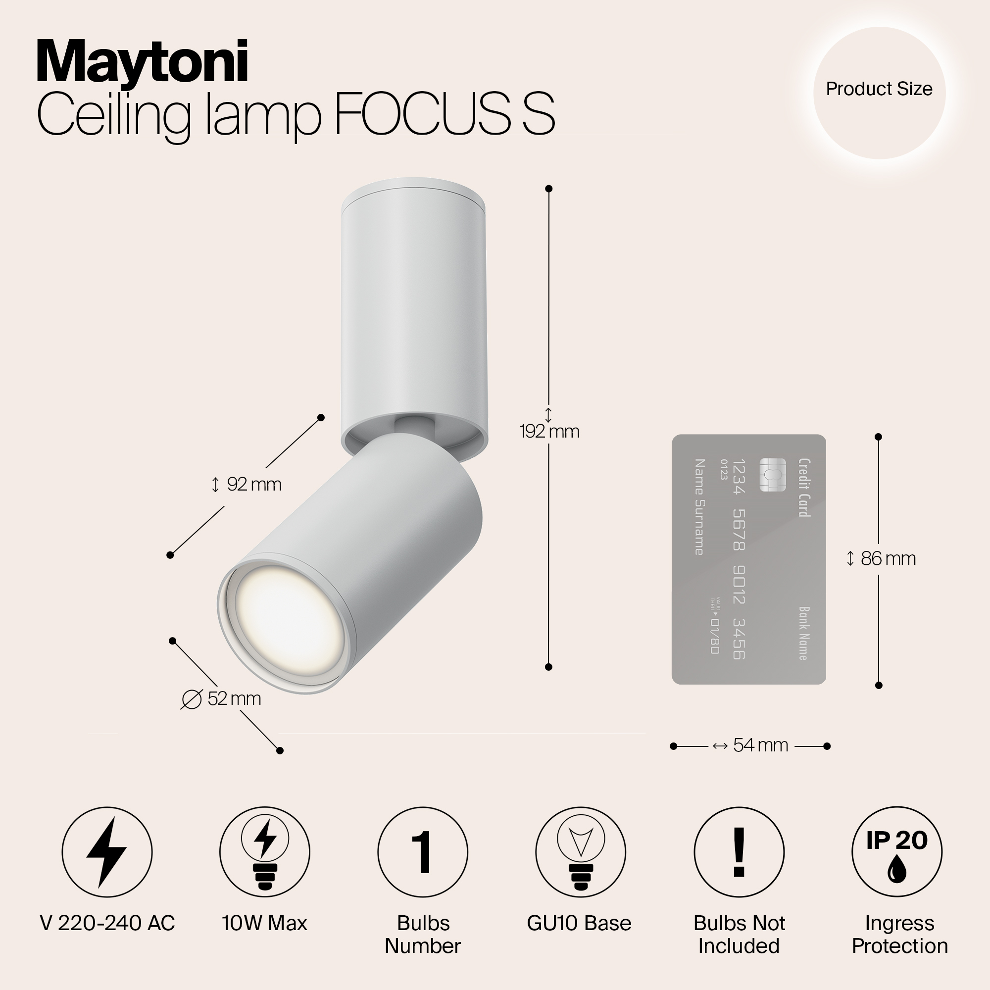 картинка Спот Maytoni Focus S C051CL-01W от магазина pro-decor.kz