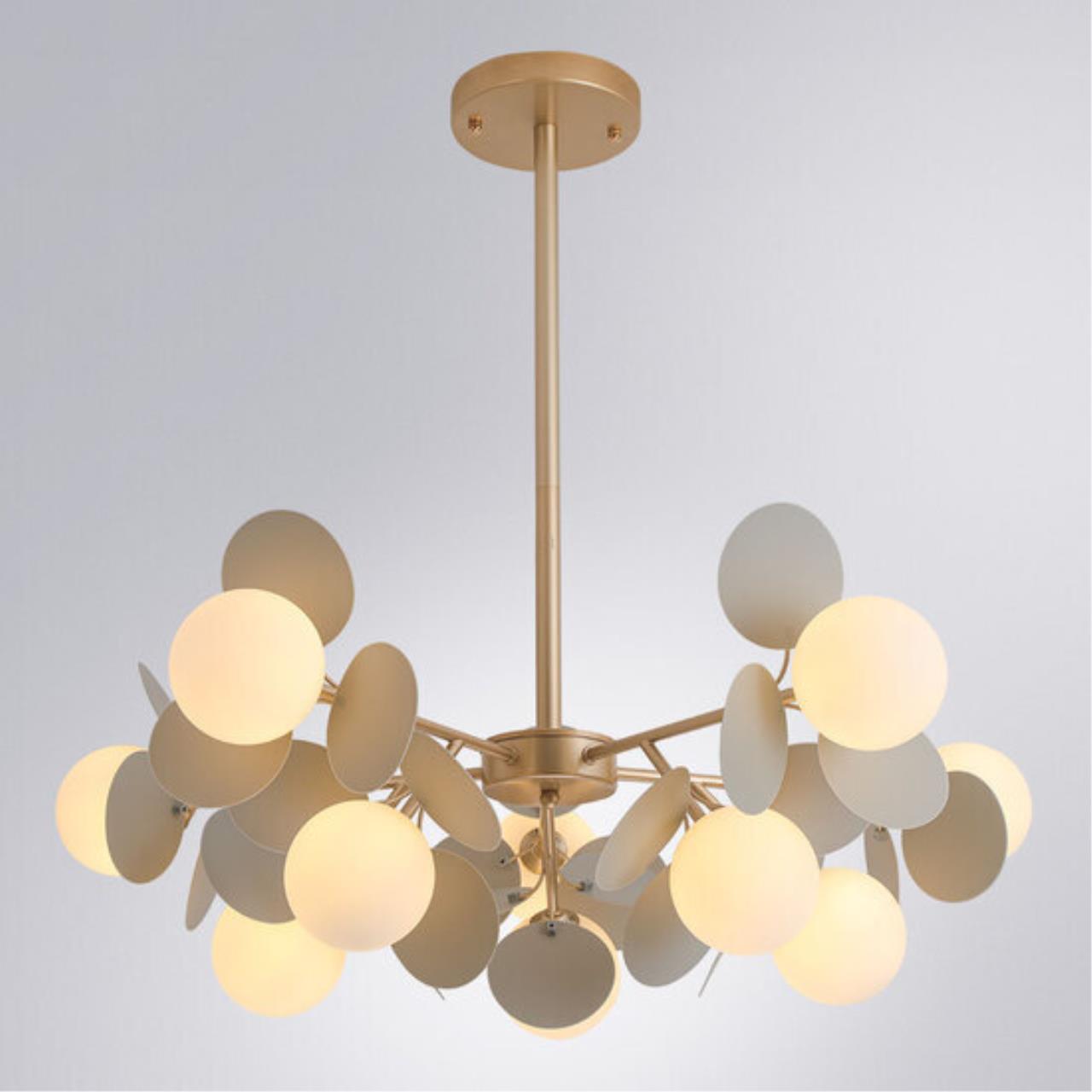 картинка Люстра на штанге Arte Lamp PEACOCK A1369SP-10GY от магазина pro-decor.kz