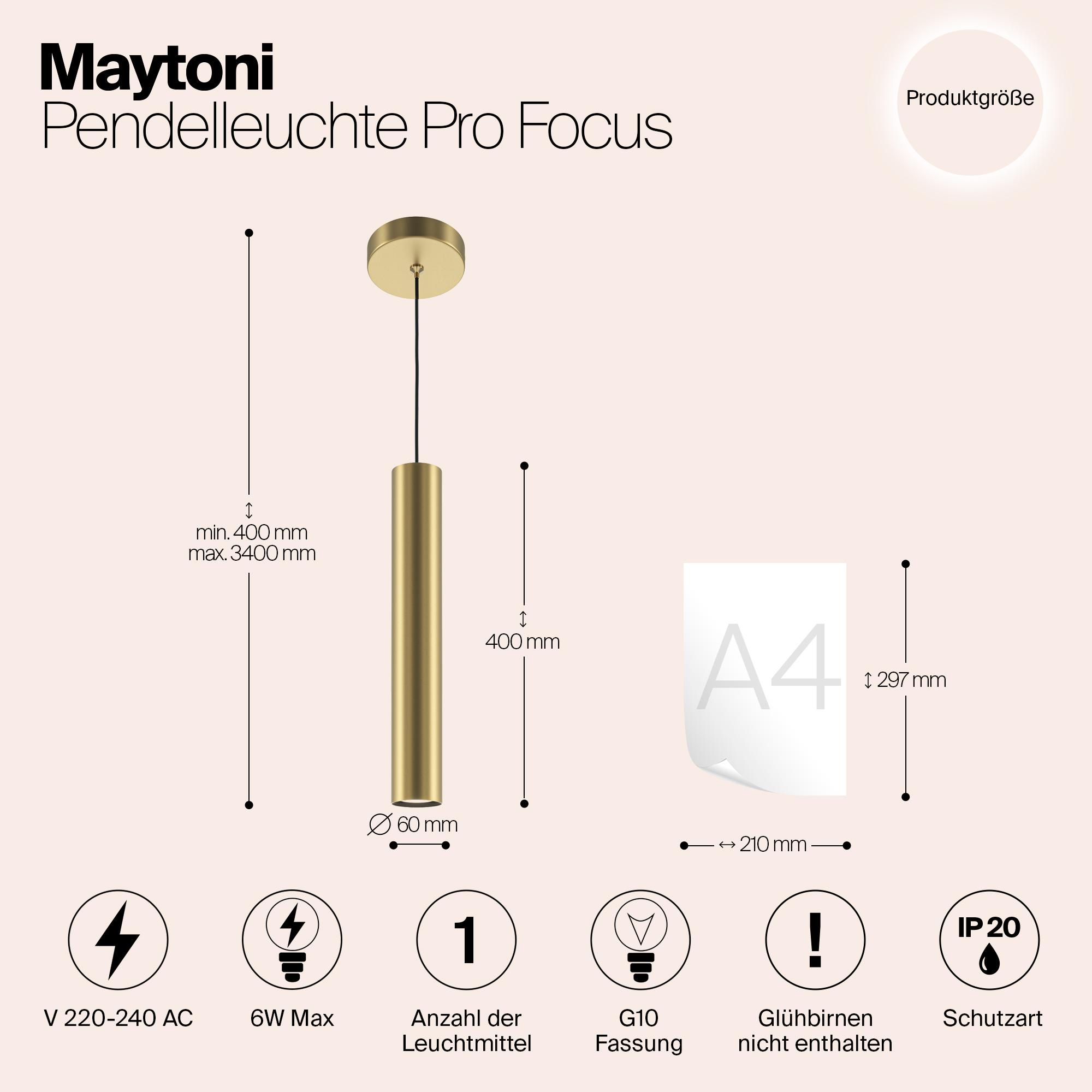 картинка Подвесной светильник Maytoni MOD161PL-01G1 магазин pro-decor.kz являющийся официальным дистрибьютором в Казахстане картинка Подвесной светильник Maytoni MOD161PL-01G1 от магазина pro-decor.kz
