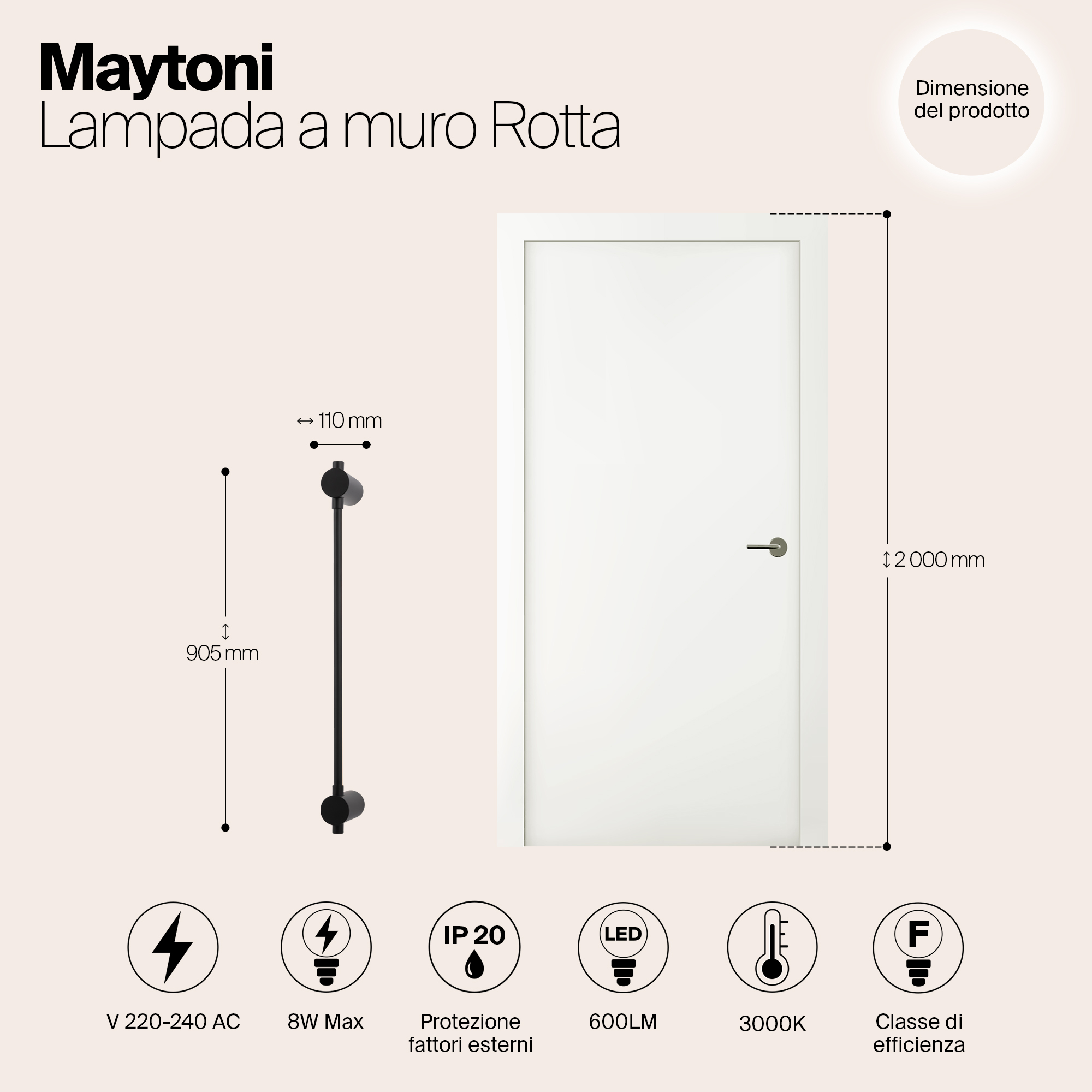 картинка Настенный светильник (бра) Maytoni MOD413WL-L8B3K от магазина pro-decor.kz