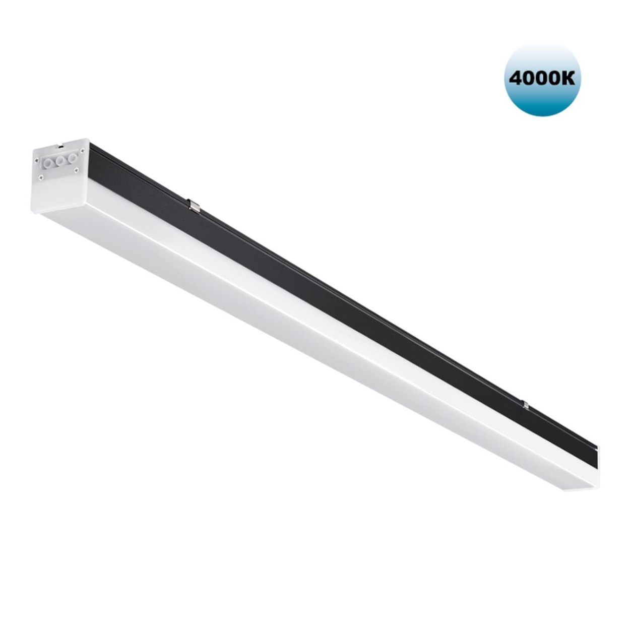 картинка 359112 OVER NT23 000 черный Светильник линейный, в комплекте 2 прямых соединителя, крепёжные планки, сетевой кабель 2м IP20 LED 40W 4000K 100-265V 400 от магазина pro-decor.kz