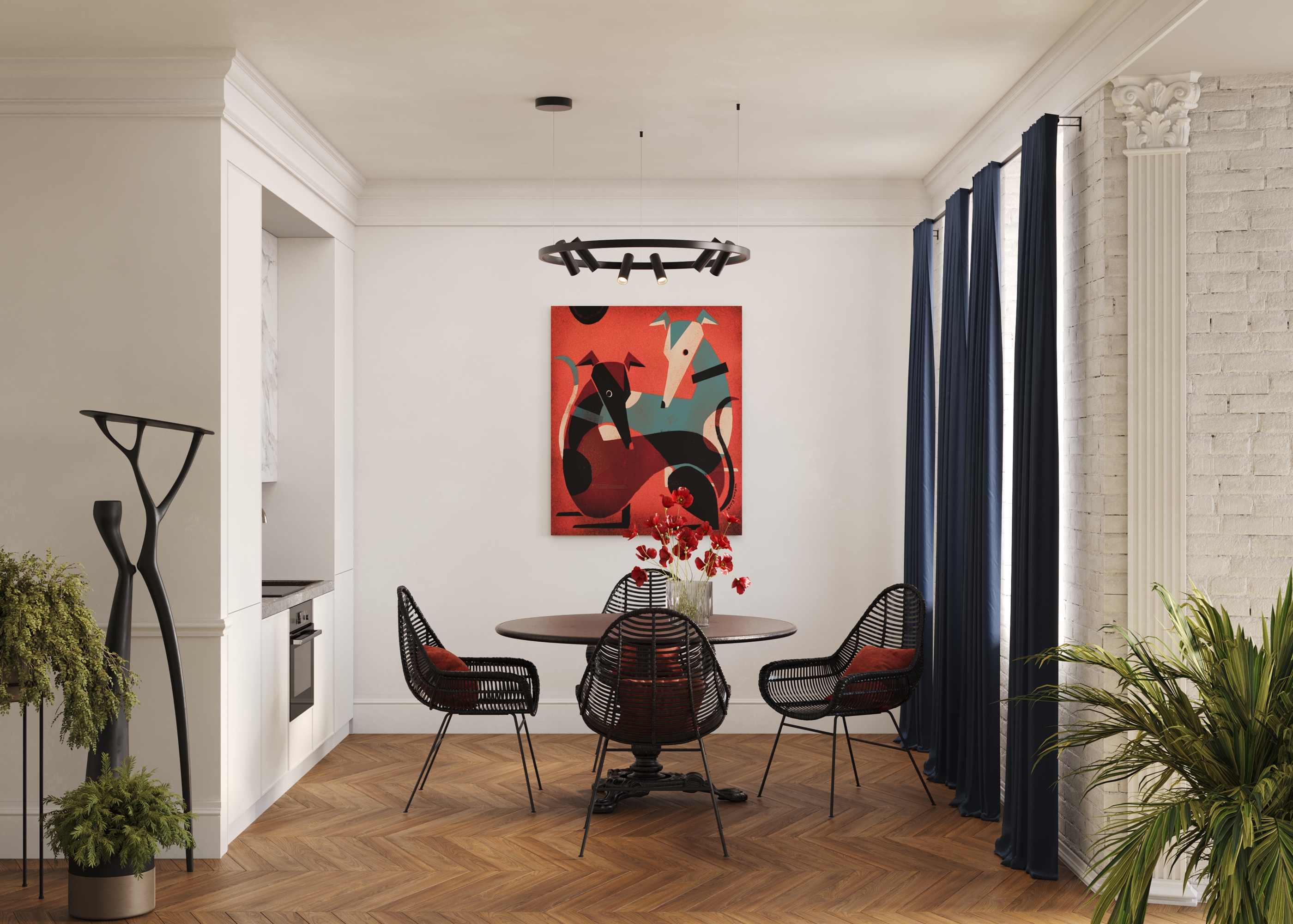картинка Подвесной светильник Maytoni MOD102PL-L42BK от магазина pro-decor.kz