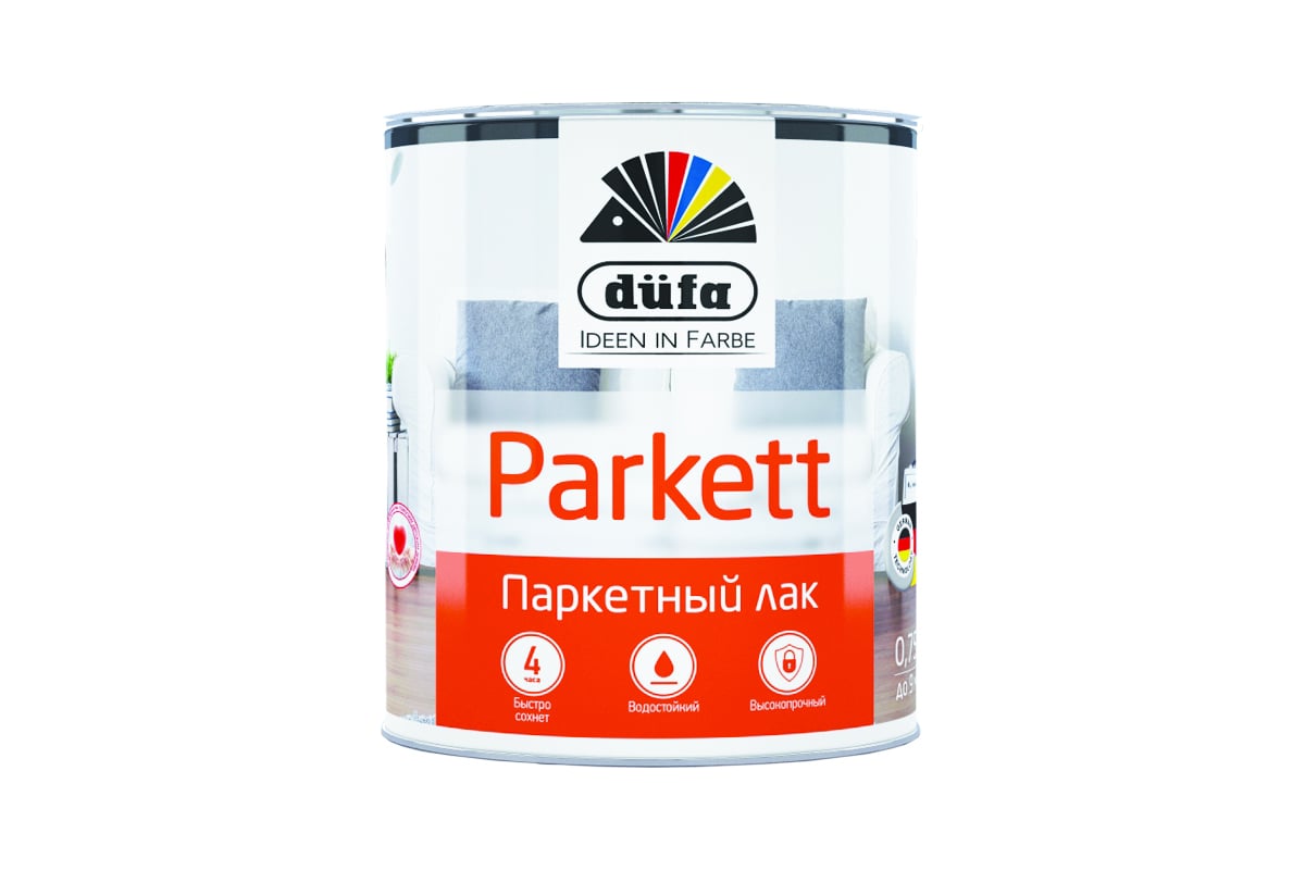 Купить Dufa Лак PARKETT паркетный полуматовый 750мл Dufa Лак PARKETT паркетный полуматовый 750мл