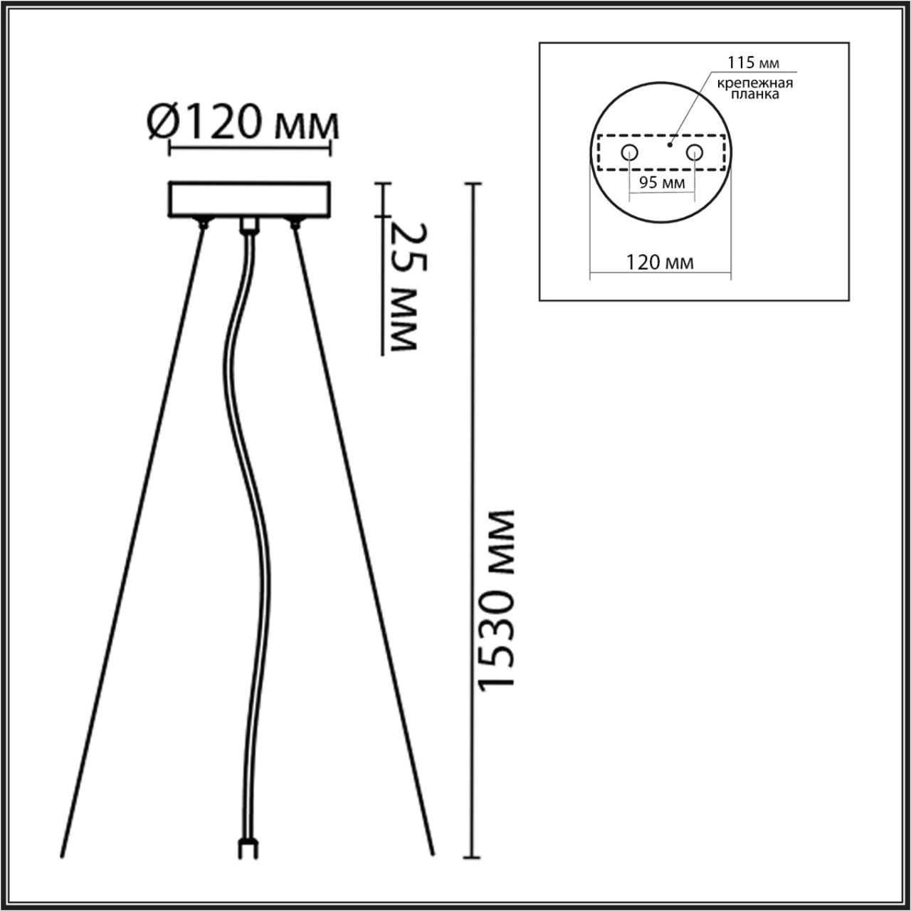 картинка 8003/A Подвесное крепление 220V ANIMAISA от магазина pro-decor.kz