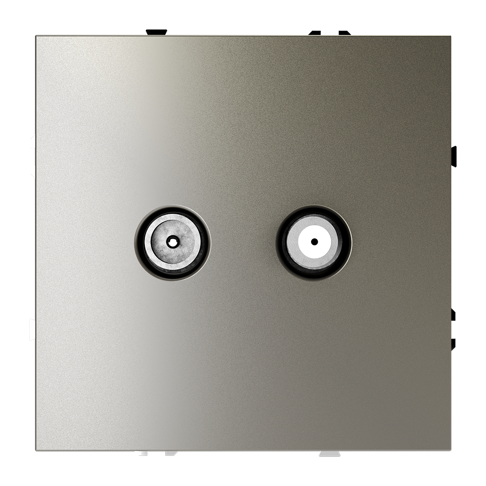 картинка Розетка телевизионная встраиваемая VOLTUM S70 оконечная TV+SAT, (шелк) VLS060404 от магазина pro-decor.kz