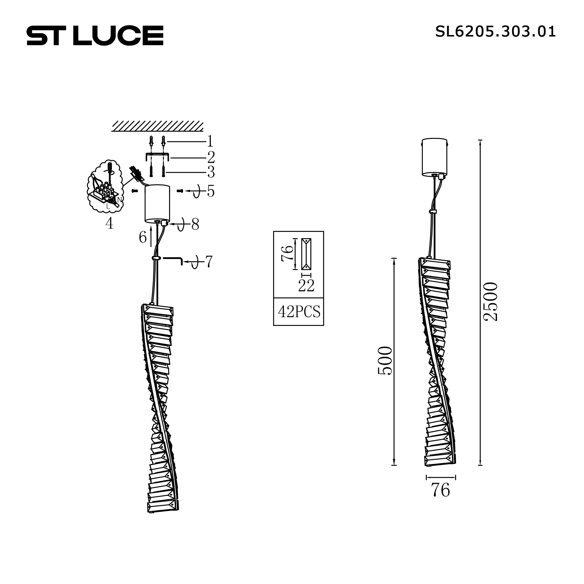 картинка SL6205.303.01 Светильник подвесной ST-Luce  от магазина pro-decor.kz