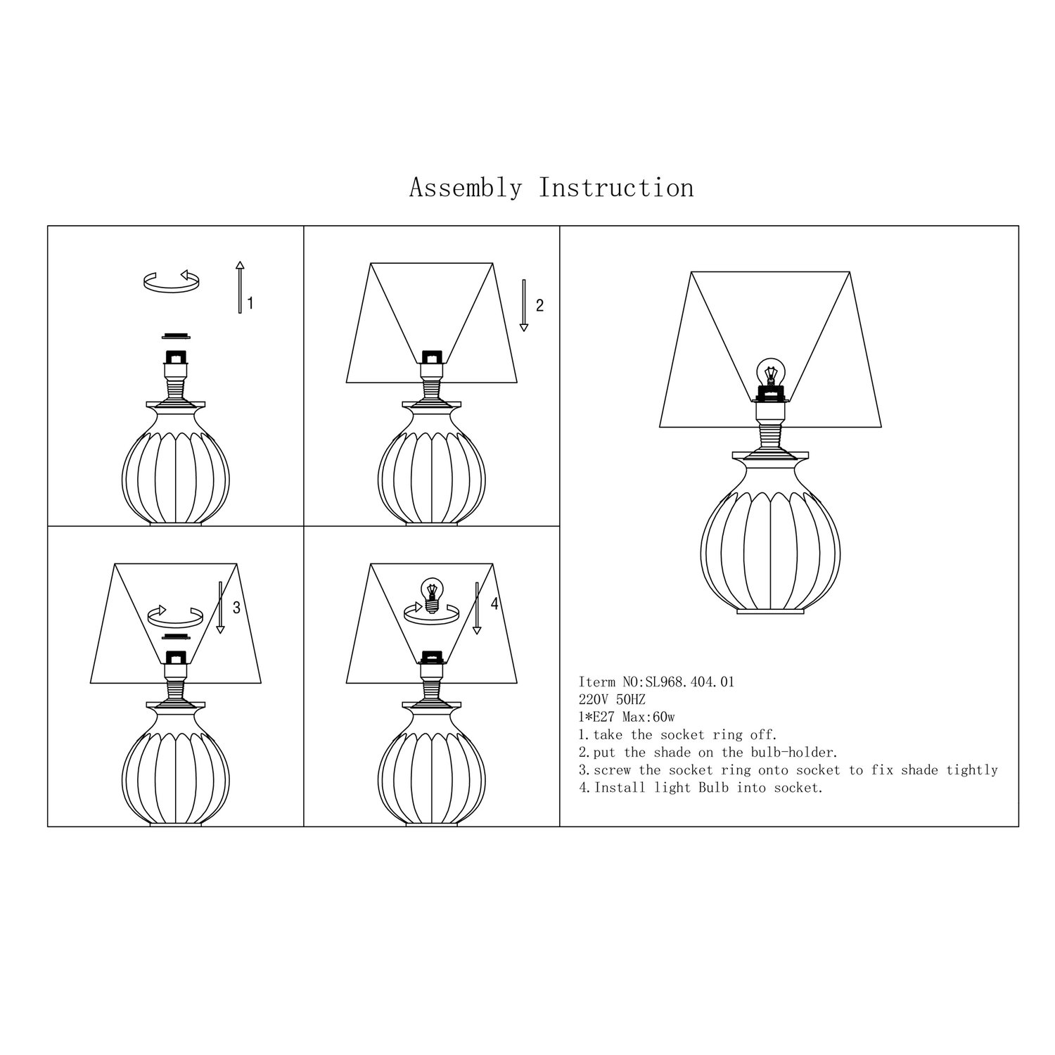 картинка Прикроватная лампа ST Luce Calma SL968.404.01 от магазина pro-decor.kz