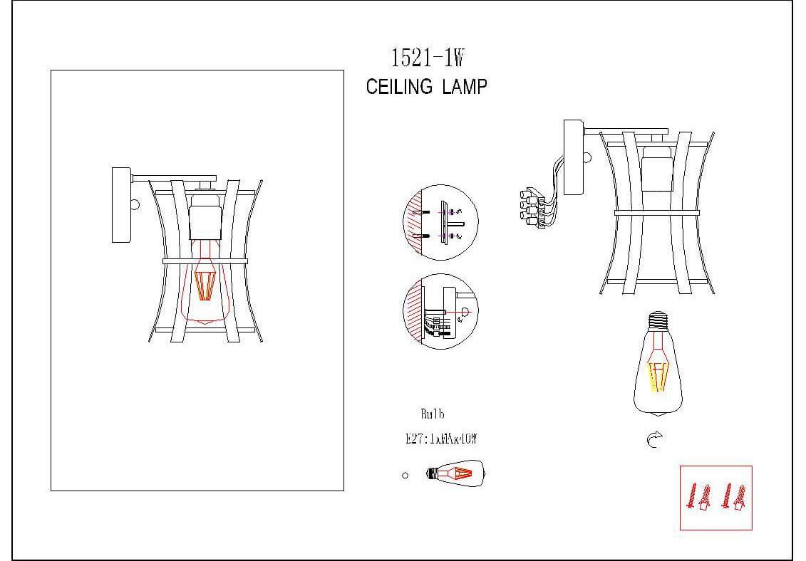 картинка Бра Favourite Werk 1521-1W от магазина pro-decor.kz
