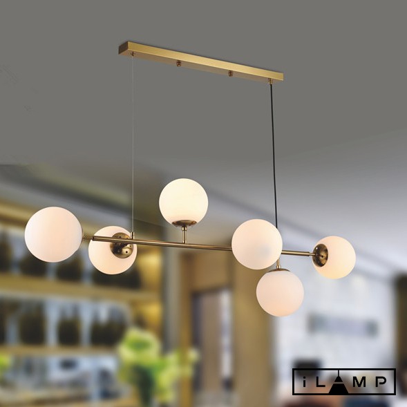 картинка Подвесной светильник iLamp GOLDEN 9136P/6 GOLD&WHITE от магазина pro-decor.kz