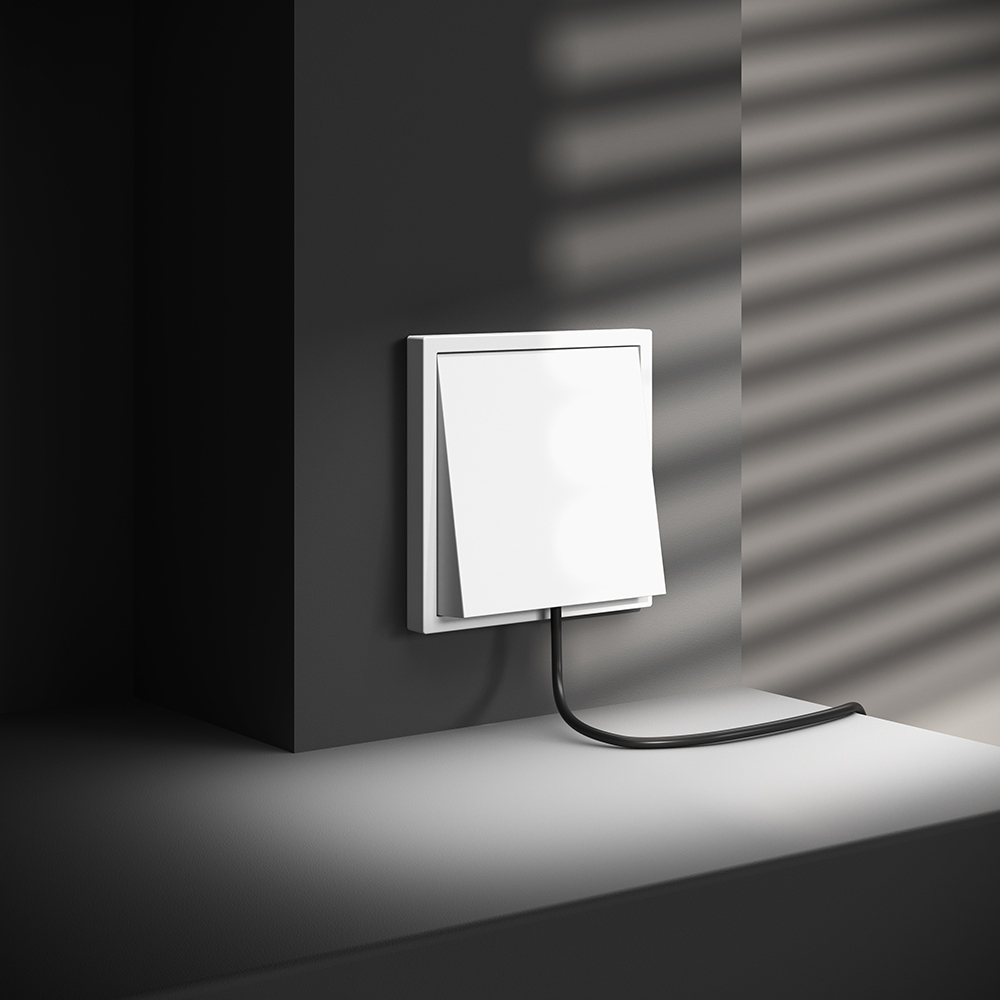 картинка Вывод кабеля VOLTUM S70, (белый матовый) VLS080202 от магазина pro-decor.kz