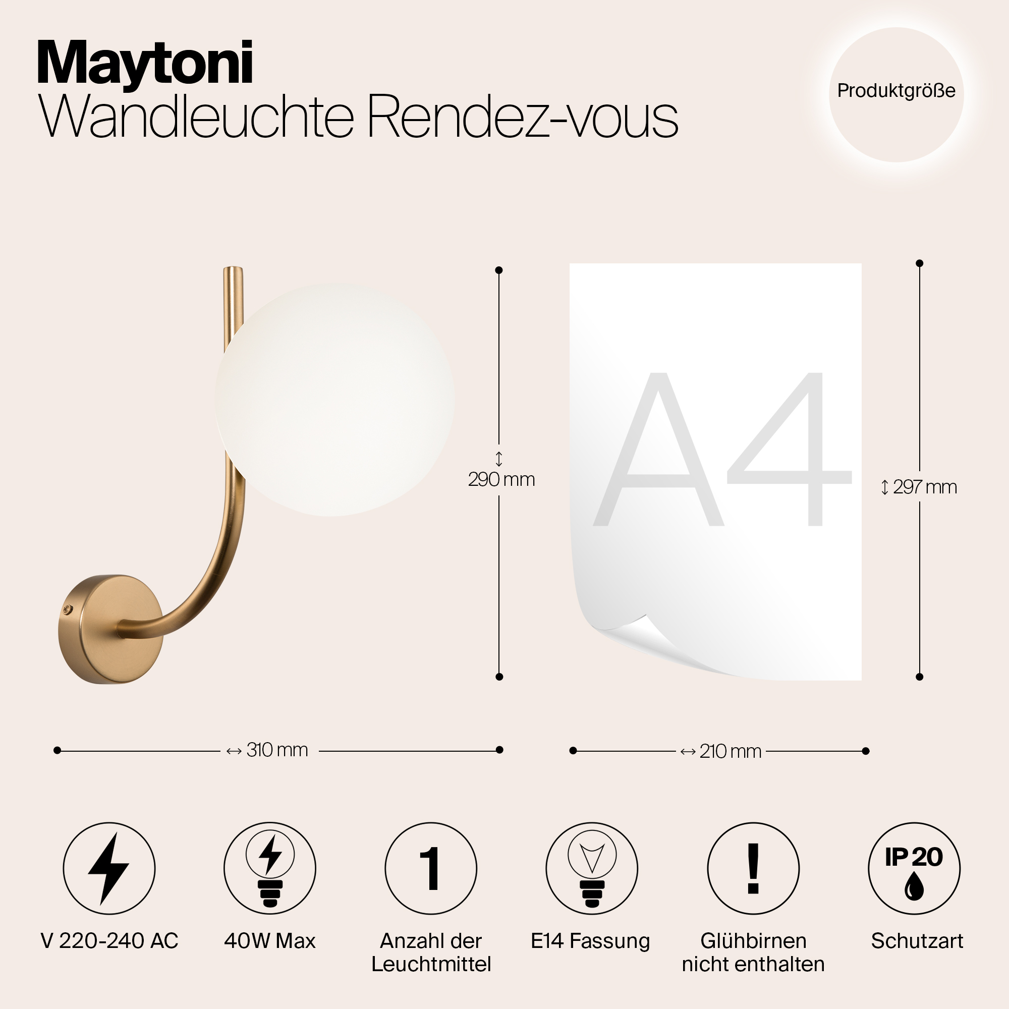 картинка Бра Maytoni MOD109WL-01BS от магазина pro-decor.kz
