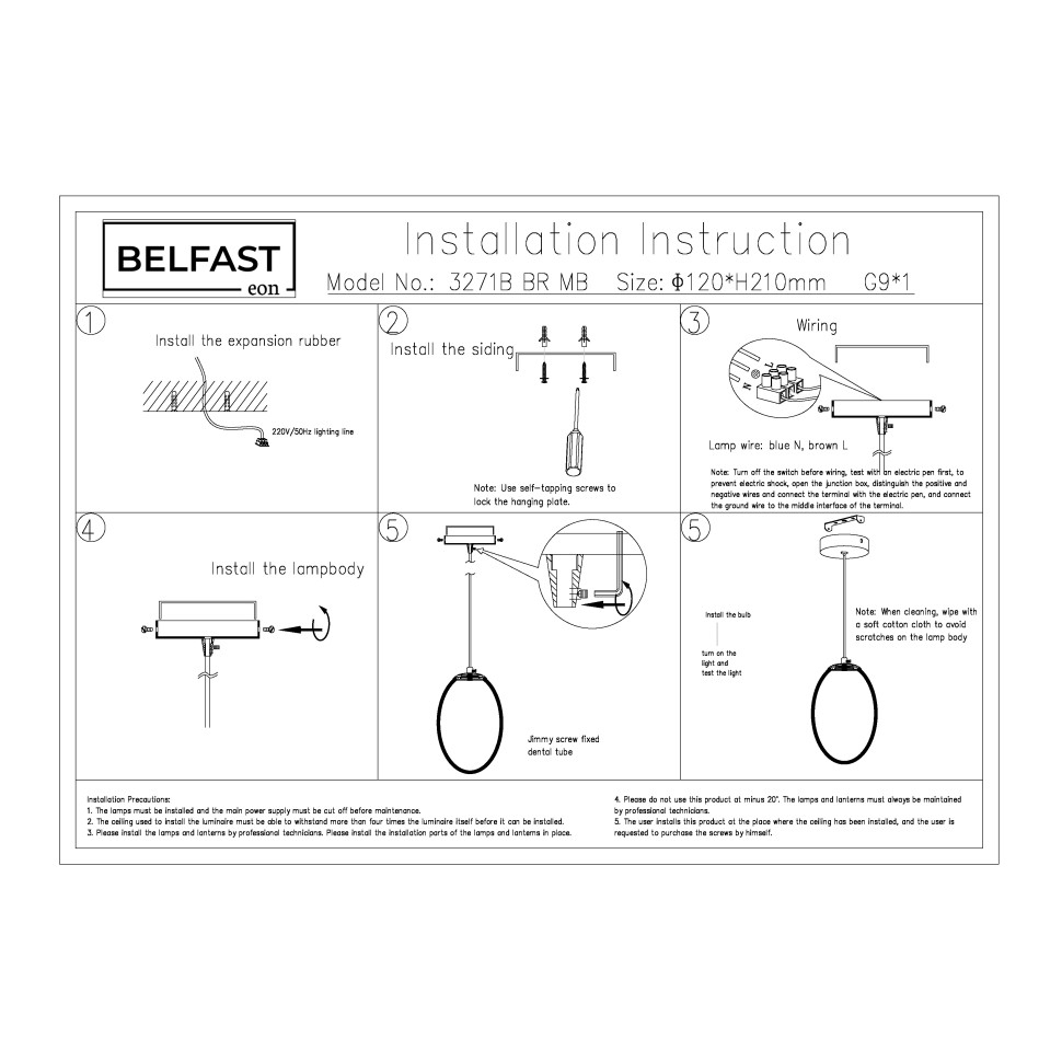 картинка Подвесной светильник Belfast Ravenhill 3271B BR MB  от магазина pro-decor.kz
