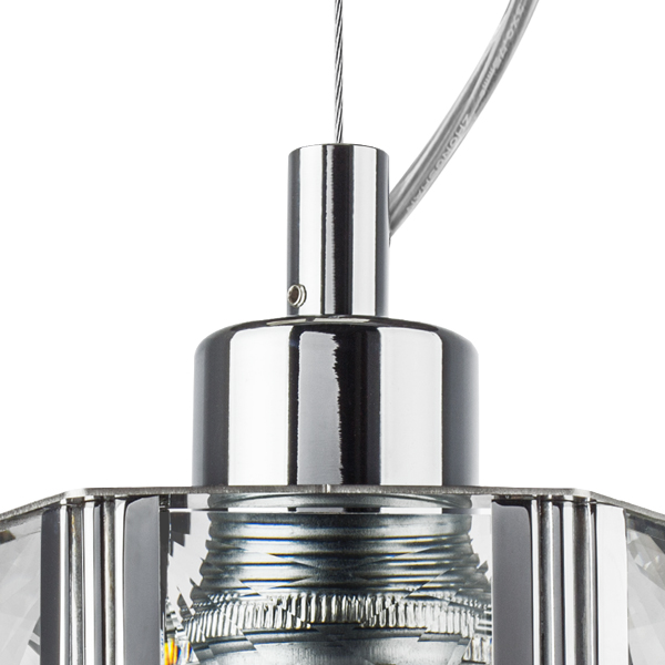 картинка 722014 Люстра LIMPIO 1х40W E27 ХРОМ/ПРОЗРАЧНЫЙ магазин pro-decor.kz являющийся официальным дистрибьютором в Казахстане картинка 722014 Люстра LIMPIO 1х40W E27 ХРОМ/ПРОЗРАЧНЫЙ от магазина pro-decor.kz