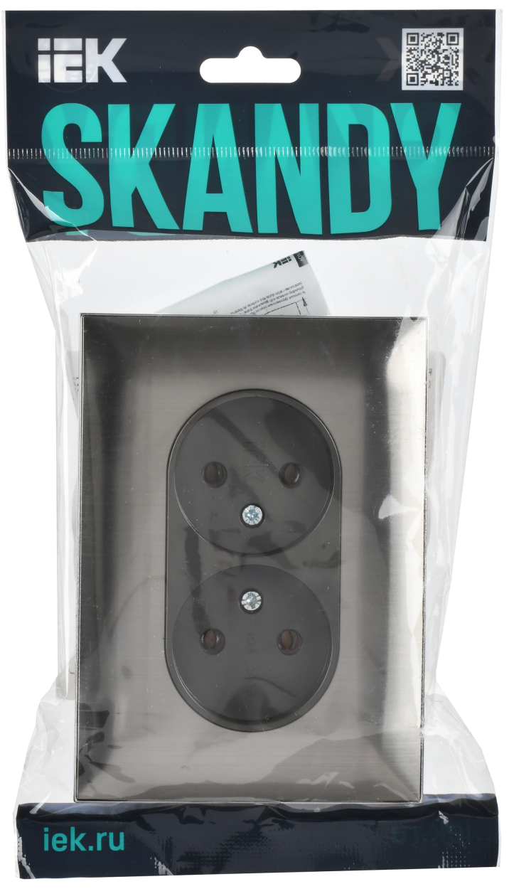 картинка SKANDY Роз. 2-я без з/к/ш 10А в сб. SK-R10N никель IEK магазин pro-decor.kz являющийся официальным дистрибьютором в Казахстане картинка SKANDY Роз. 2-я без з/к/ш 10А в сб. SK-R10N никель IEK от магазина pro-decor.kz