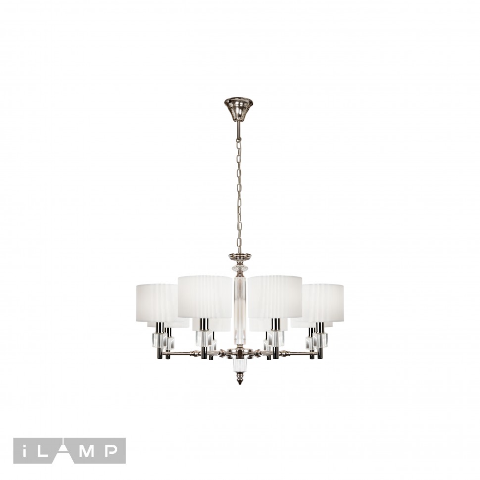 картинка Подвесная люстра iLamp Alexa P2404-8 Nickel от магазина pro-decor.kz