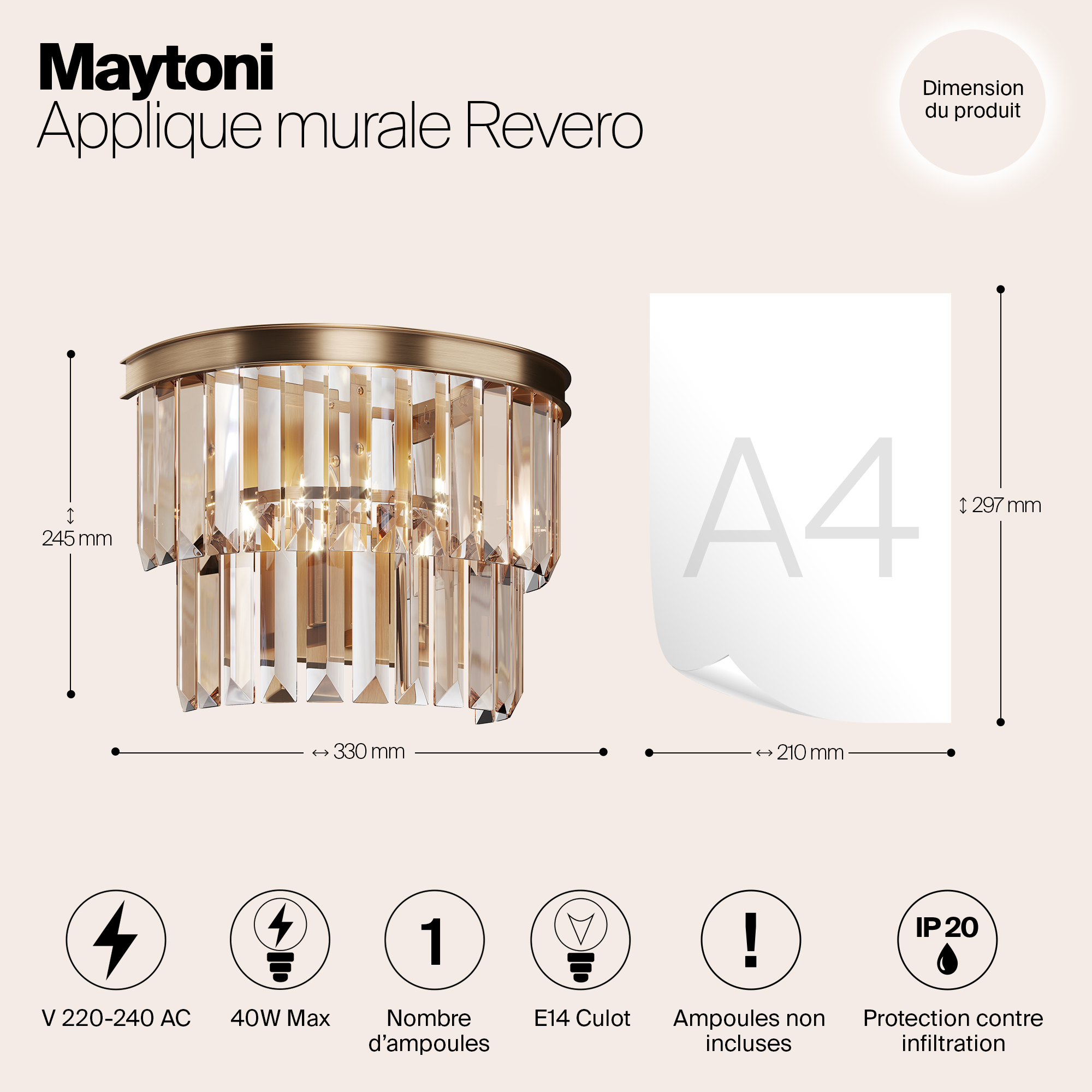 картинка Настенный светильник (бра) Maytoni MOD085WL-01G магазин pro-decor.kz являющийся официальным дистрибьютором в Казахстане картинка Настенный светильник (бра) Maytoni MOD085WL-01G от магазина pro-decor.kz