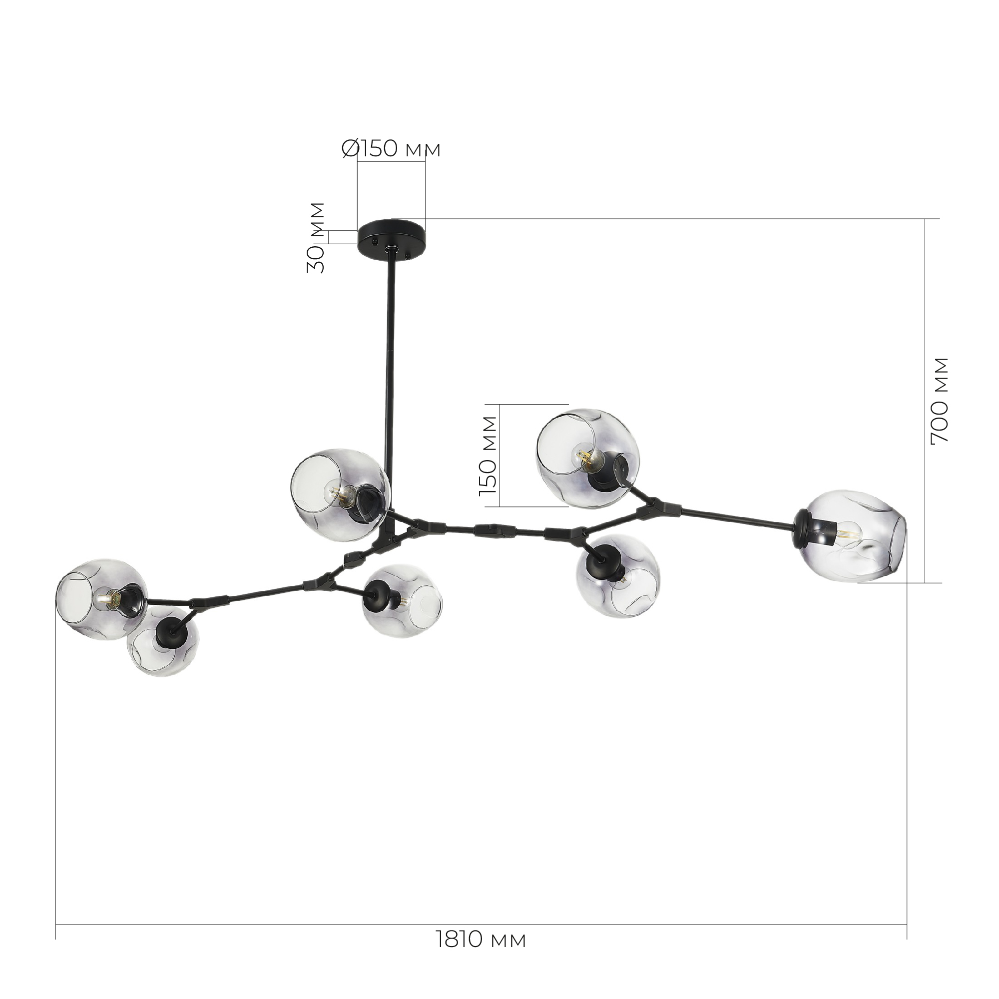 картинка Подвесная люстра Evoluce Rametto SLE154843-07 от магазина pro-decor.kz