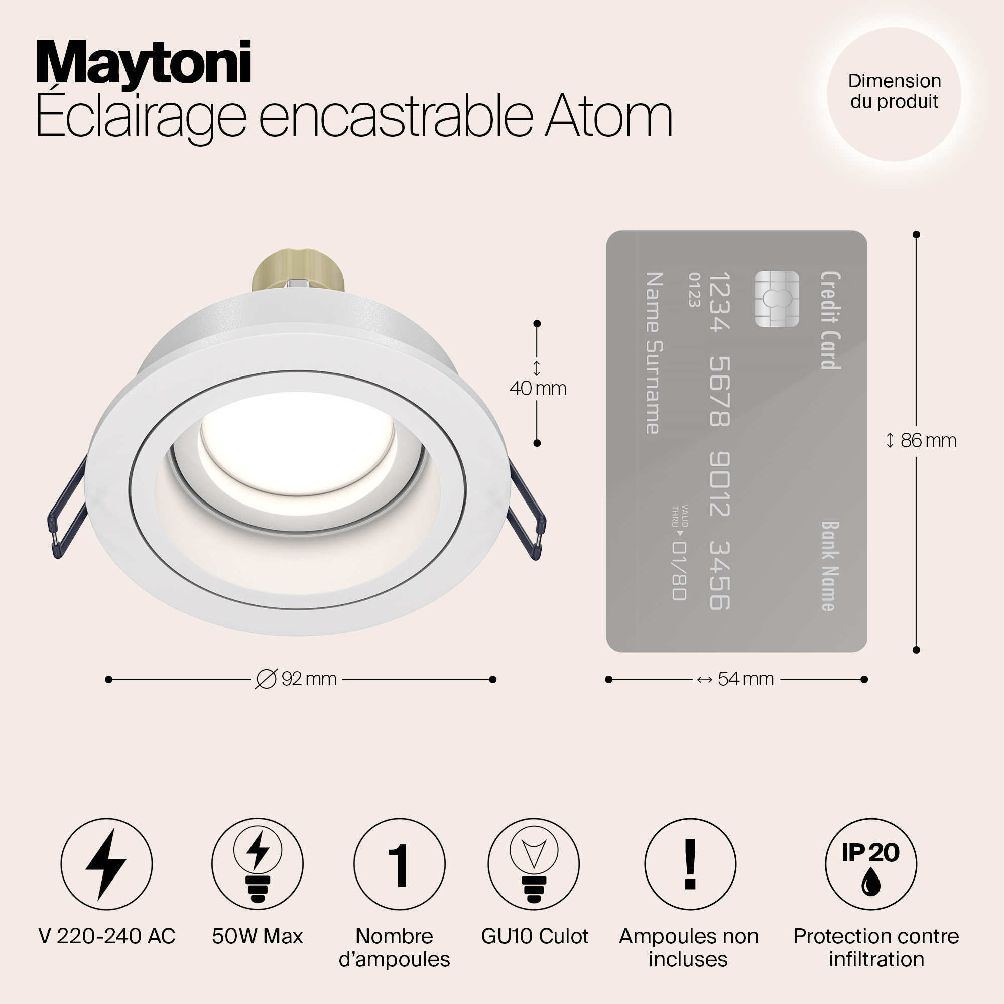 картинка Встраиваемый светильник Maytoni Akron DL025-2-01W магазин pro-decor.kz являющийся официальным дистрибьютором в Казахстане картинка Встраиваемый светильник Maytoni Akron DL025-2-01W от магазина pro-decor.kz