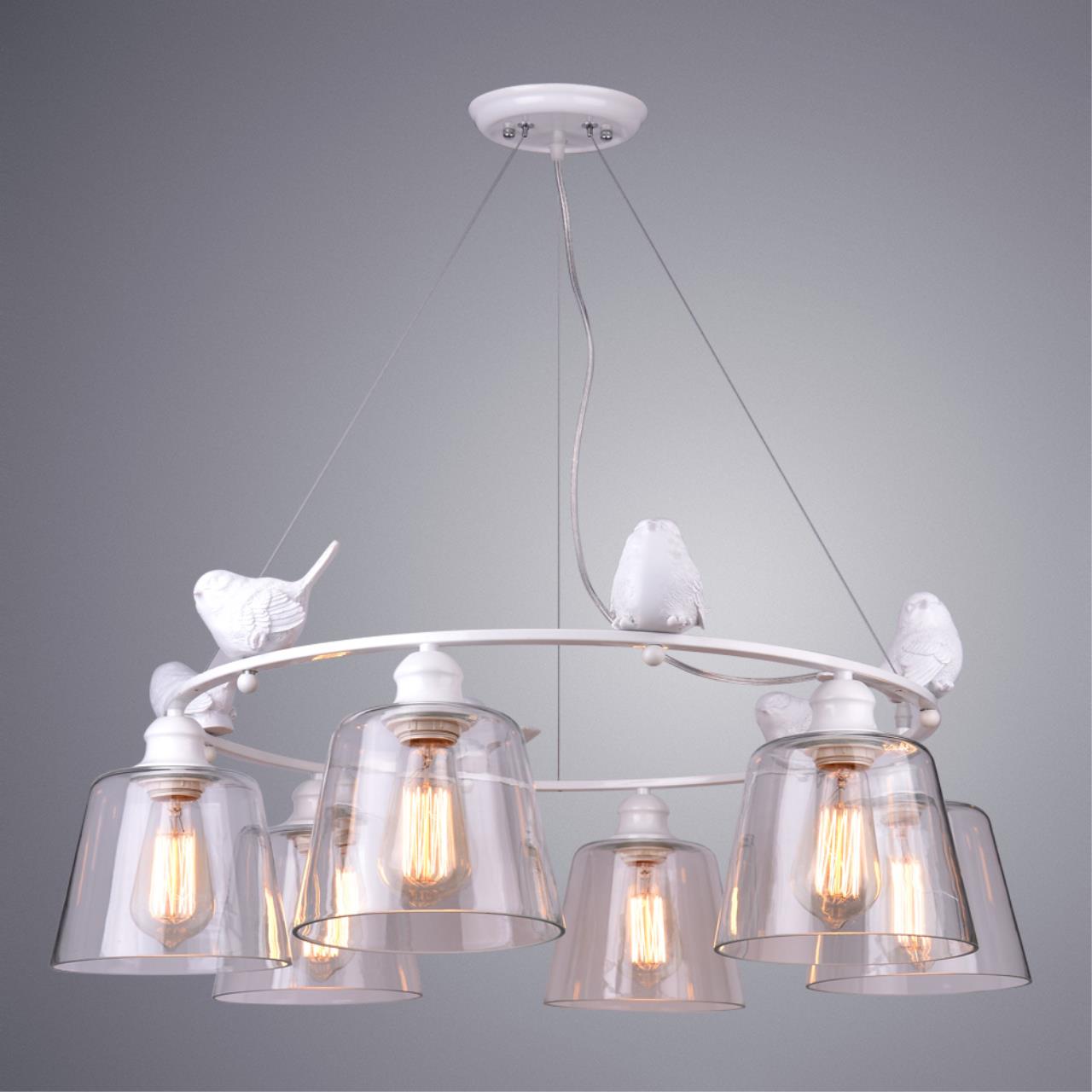 картинка Подвесная люстра Arte Lamp Passero A4289LM-6WH магазин pro-decor.kz являющийся официальным дистрибьютором в Казахстане картинка Подвесная люстра Arte Lamp Passero A4289LM-6WH от магазина pro-decor.kz