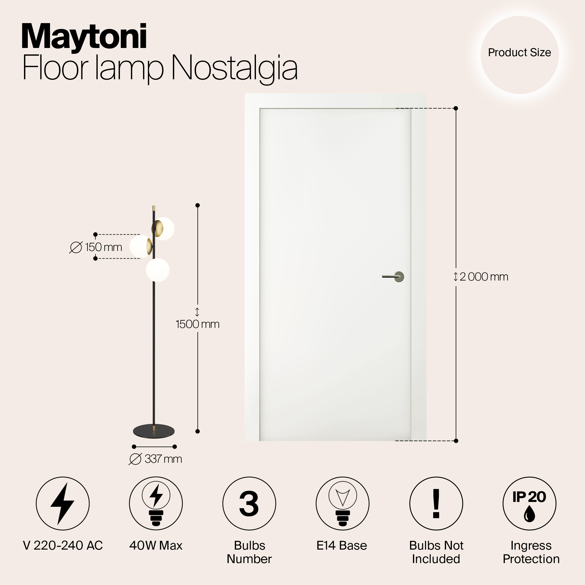 картинка Торшер Maytoni MOD048FL-03G от магазина pro-decor.kz