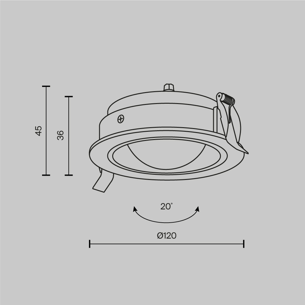 картинка Встраиваемый светильник Technical DL105-12W4K-B от магазина pro-decor.kz