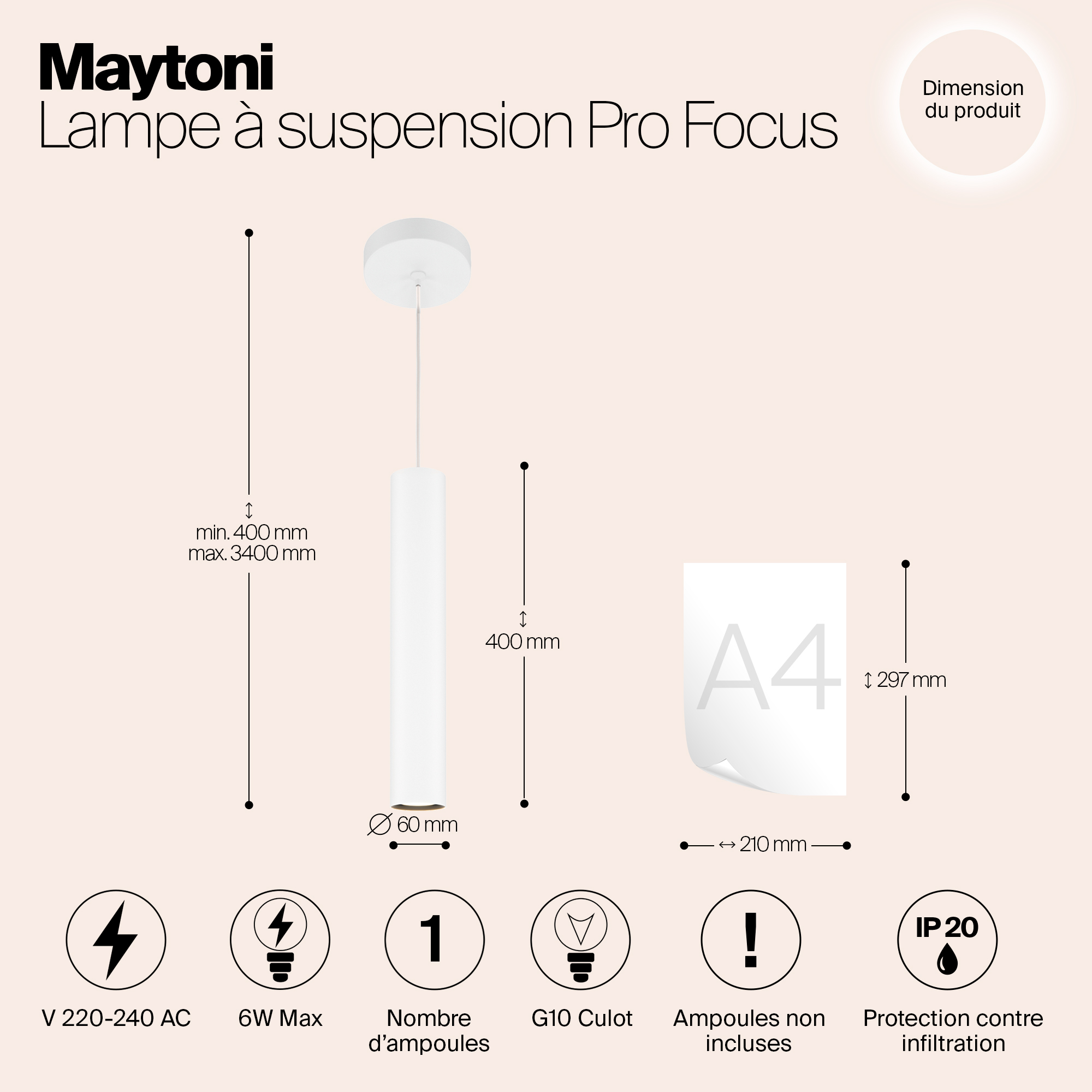картинка Подвесной светильник Maytoni MOD161PL-01W1 магазин pro-decor.kz являющийся официальным дистрибьютором в Казахстане картинка Подвесной светильник Maytoni MOD161PL-01W1 от магазина pro-decor.kz