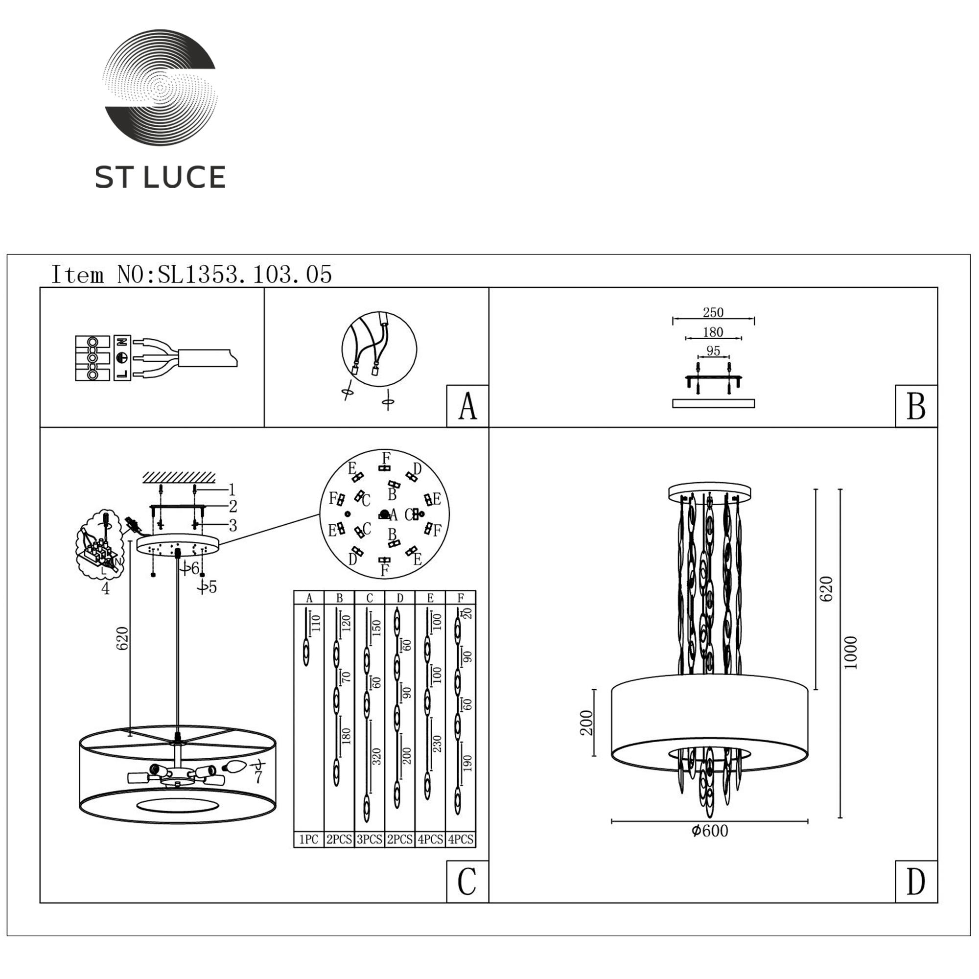 картинка Подвесной светильник ST Luce Nettuno SL1353.103.05 от магазина pro-decor.kz