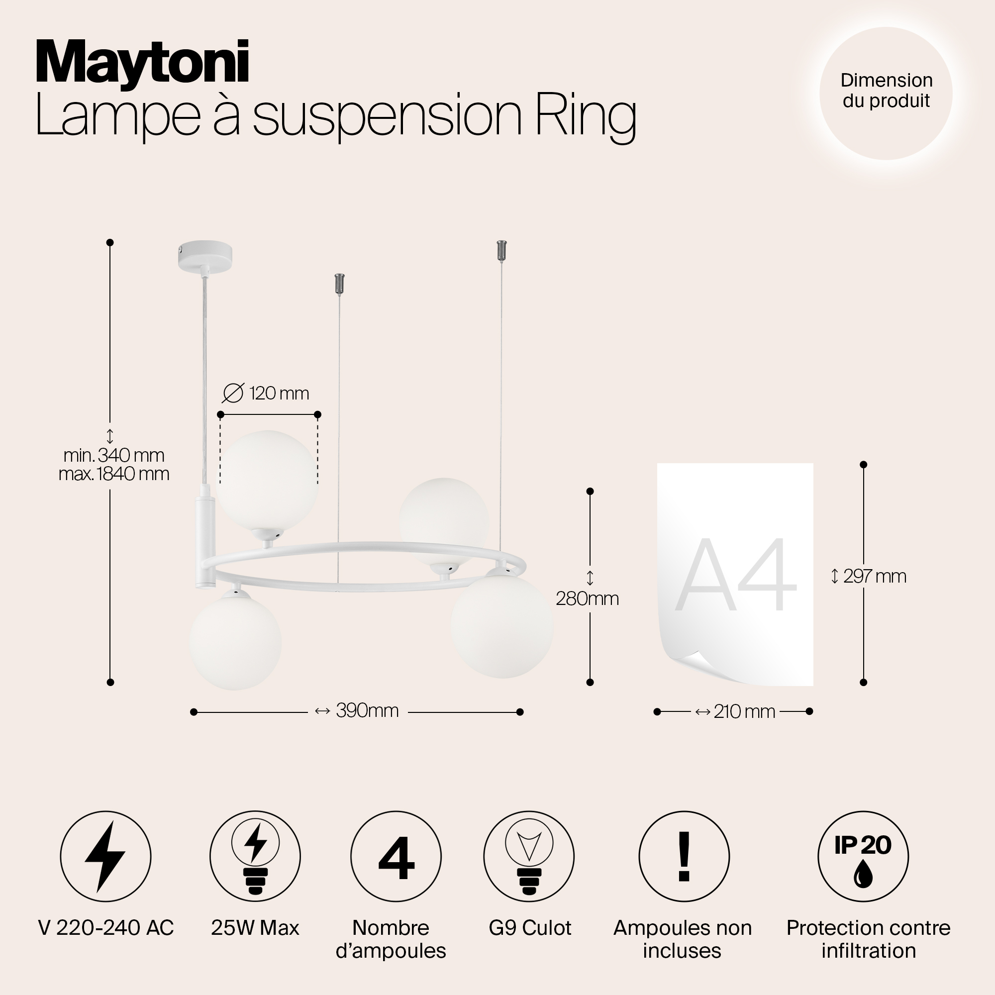 картинка Подвесной светильник Maytoni Ring MOD013PL-04W магазин pro-decor.kz являющийся официальным дистрибьютором в Казахстане картинка Подвесной светильник Maytoni Ring MOD013PL-04W от магазина pro-decor.kz