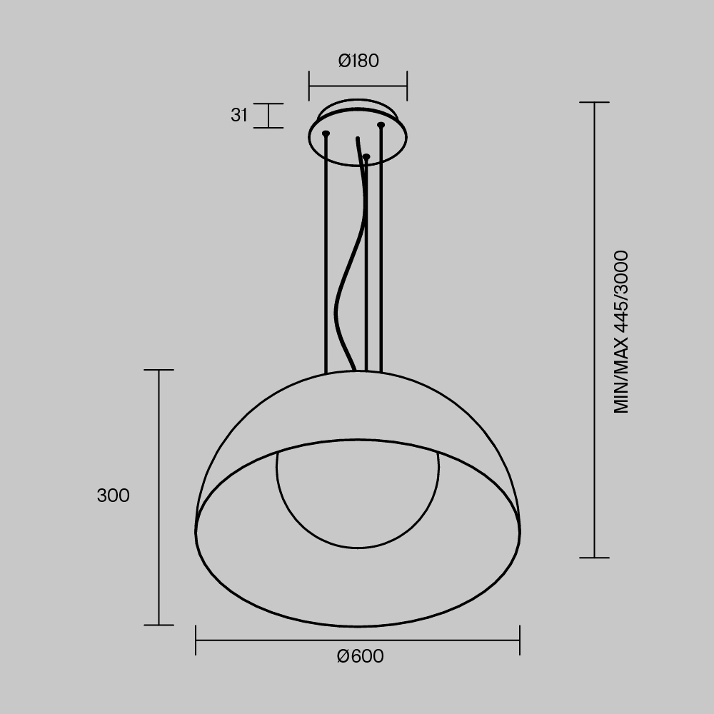 картинка Подвесной светильник Maytoni MOD472PL-L33B3K Batten от магазина pro-decor.kz
