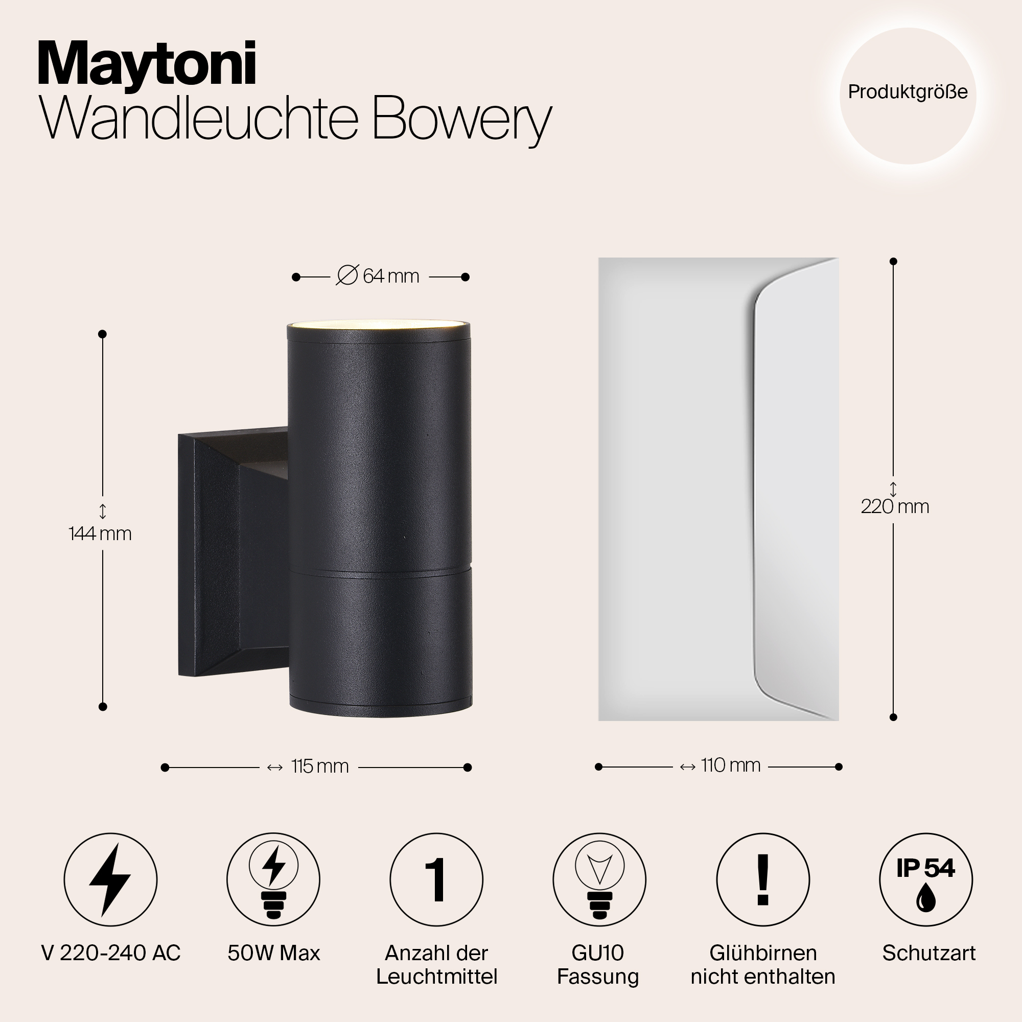 картинка Уличный настенный светильник Maytoni Bowery O574WL-01B магазин pro-decor.kz являющийся официальным дистрибьютором в Казахстане картинка Уличный настенный светильник Maytoni Bowery O574WL-01B от магазина pro-decor.kz