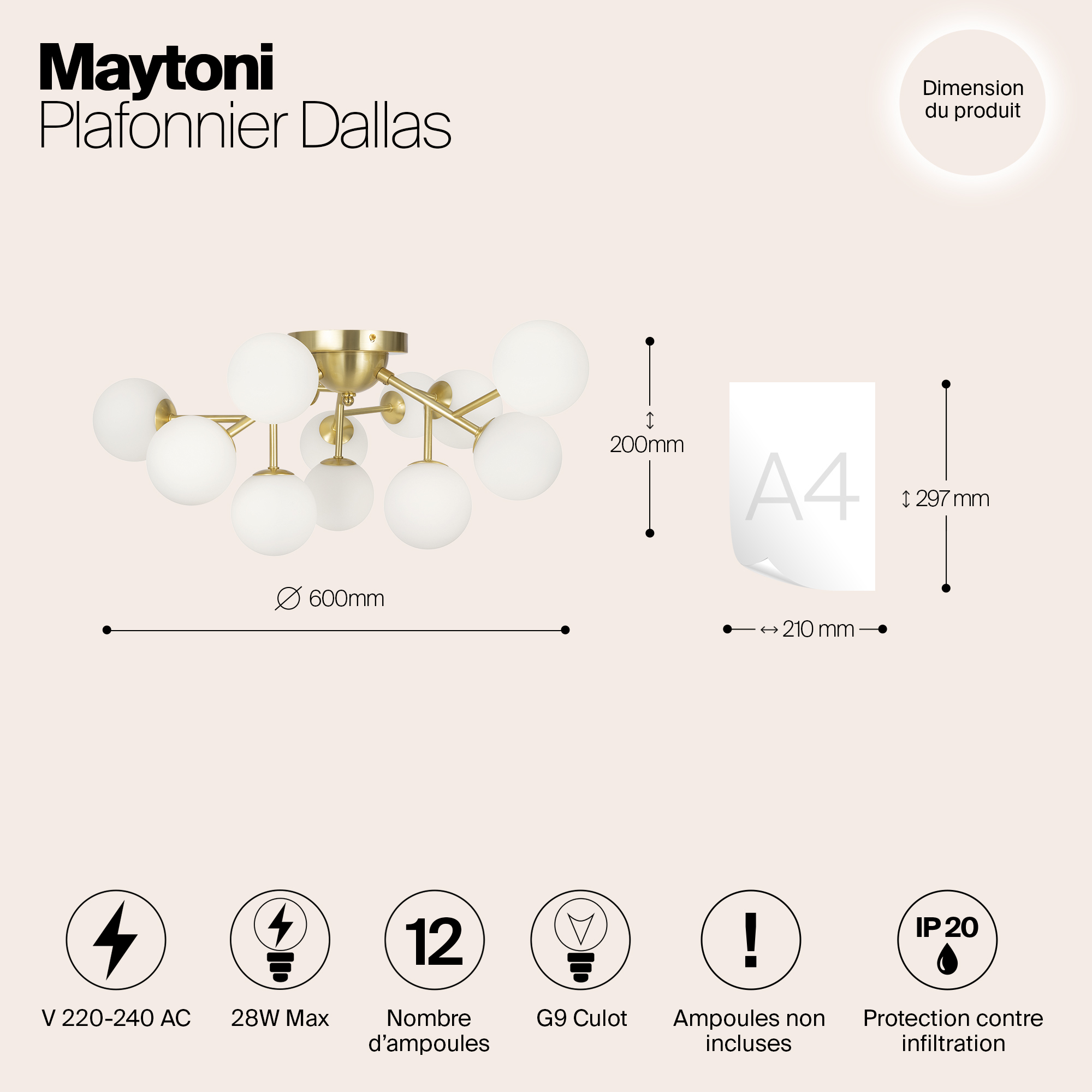 картинка Потолочная люстра  Maytoni MOD545CL-12BS от магазина pro-decor.kz